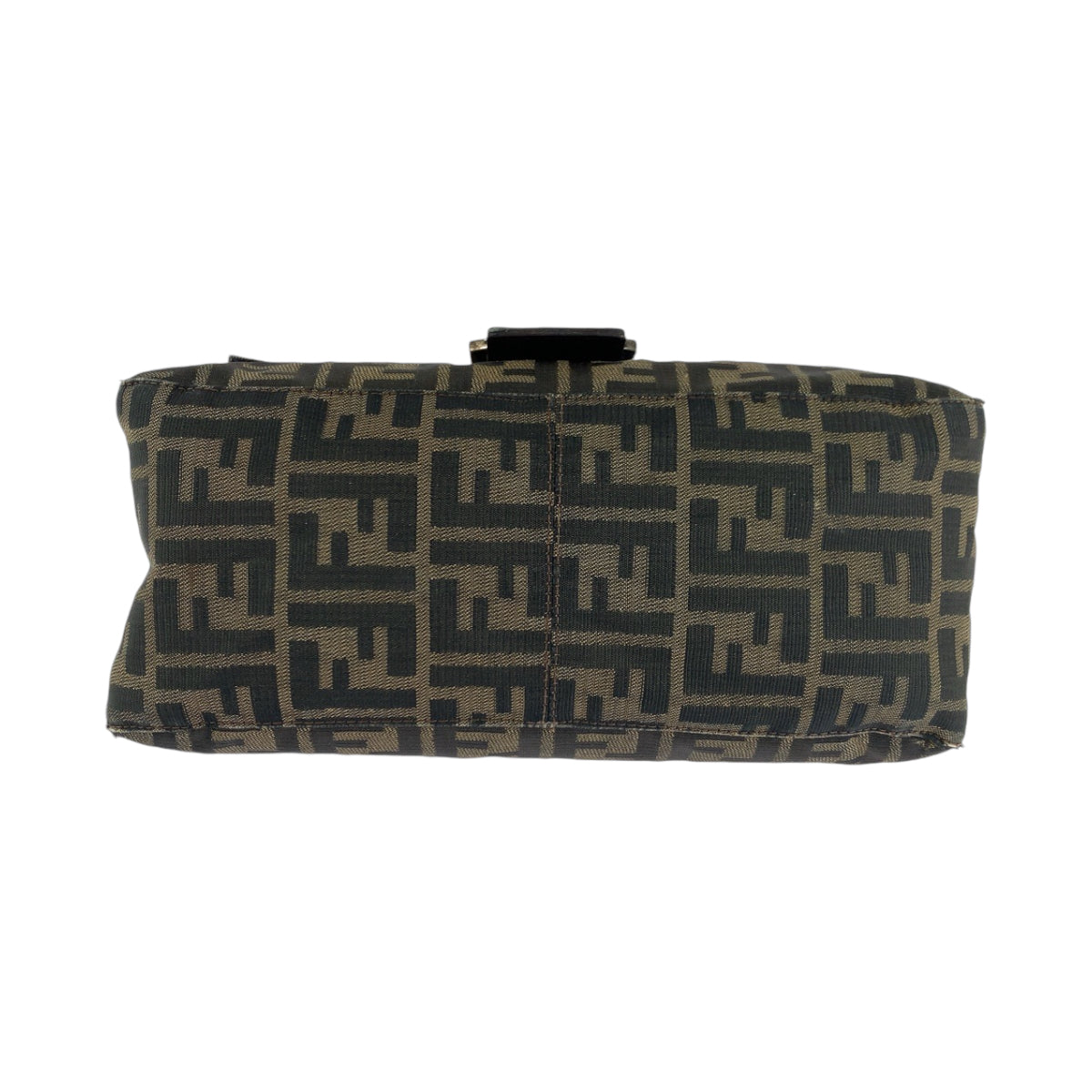 14034
FENDI フェンディ ズッカ マンマバケット ブラウン シルバー金具 キャンバス ショルダーバッグ 肩掛け レディース