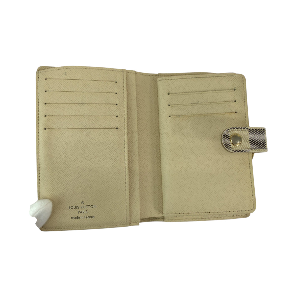 11860
LOUIS VUITTON ルイヴィトン ダミエ アズール ポルトフォイユ ヴィエノワ ホワイト グレー ゴールド金具 PVC N61676 折財布 コンパクトウォレット レディース