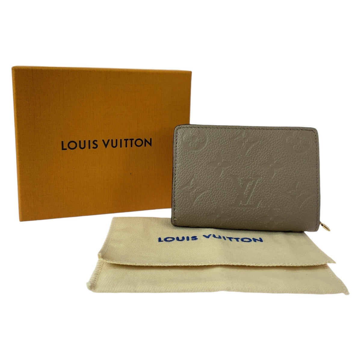 13069
LOUIS VUITTON ルイヴィトン モノグラム アンプラント ポルトフォイユ クレア ベージュ グレージュ ゴールド金具 レザー M80152 折財布 コンパクトウォレット レディース