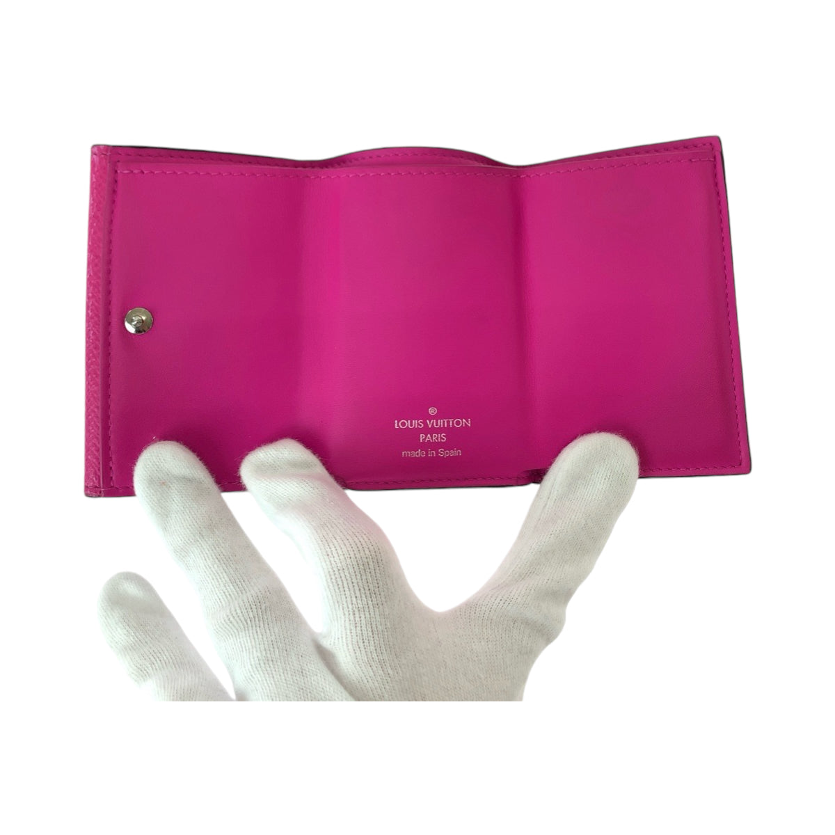 12802
LOUIS VUITTON ルイヴィトン モノグラム ディスカバリー ピンク シルバー金具 PVC M30773 折財布 コンパクトウォレット レディース