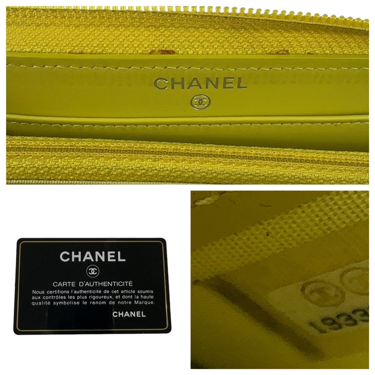 12798
CHANEL シャネル ココマーク イエロー シルバー金具 キャビアスキン 長財布 ロングウォレット レディース