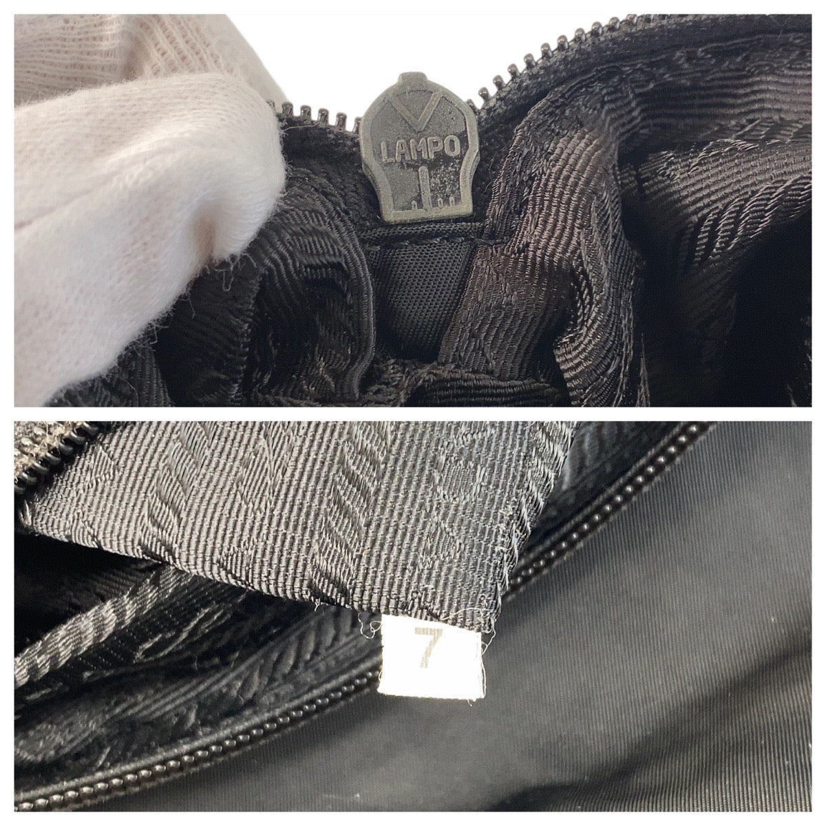 PRADA Tessuto Triangle Logo Plate Black Silver Hardware Nylon Crossbody Shoulder Bag Messenger Bag Men's