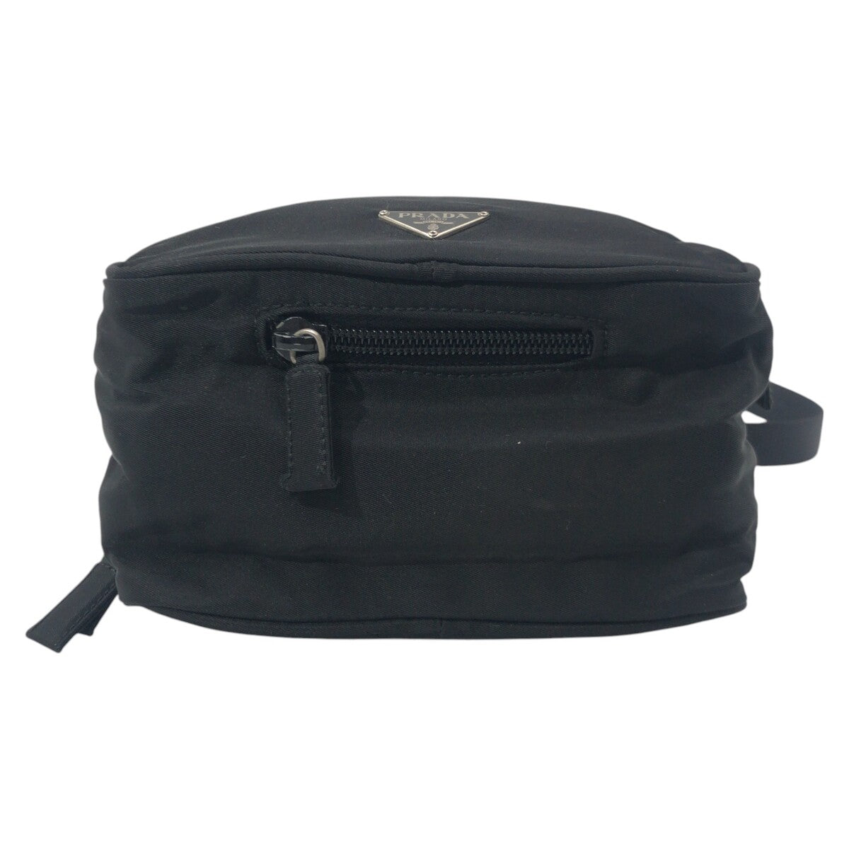 PRADA Tessuto Triangle Logo Black Nylon Shoulder Bag Unisex Men's