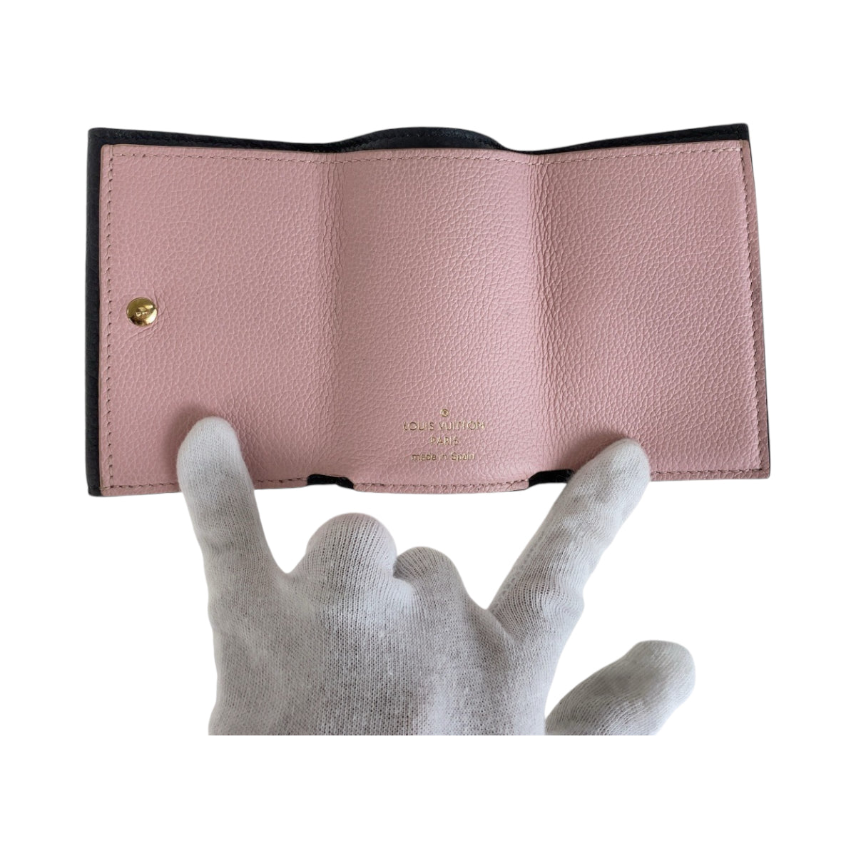 13278
LOUIS VUITTON ルイヴィトン ポルトフォイユ ロックミニ ブラック 黒 アイボリー ゴールド金具 レザー M80984 折財布 コンパクトウォレット レディース