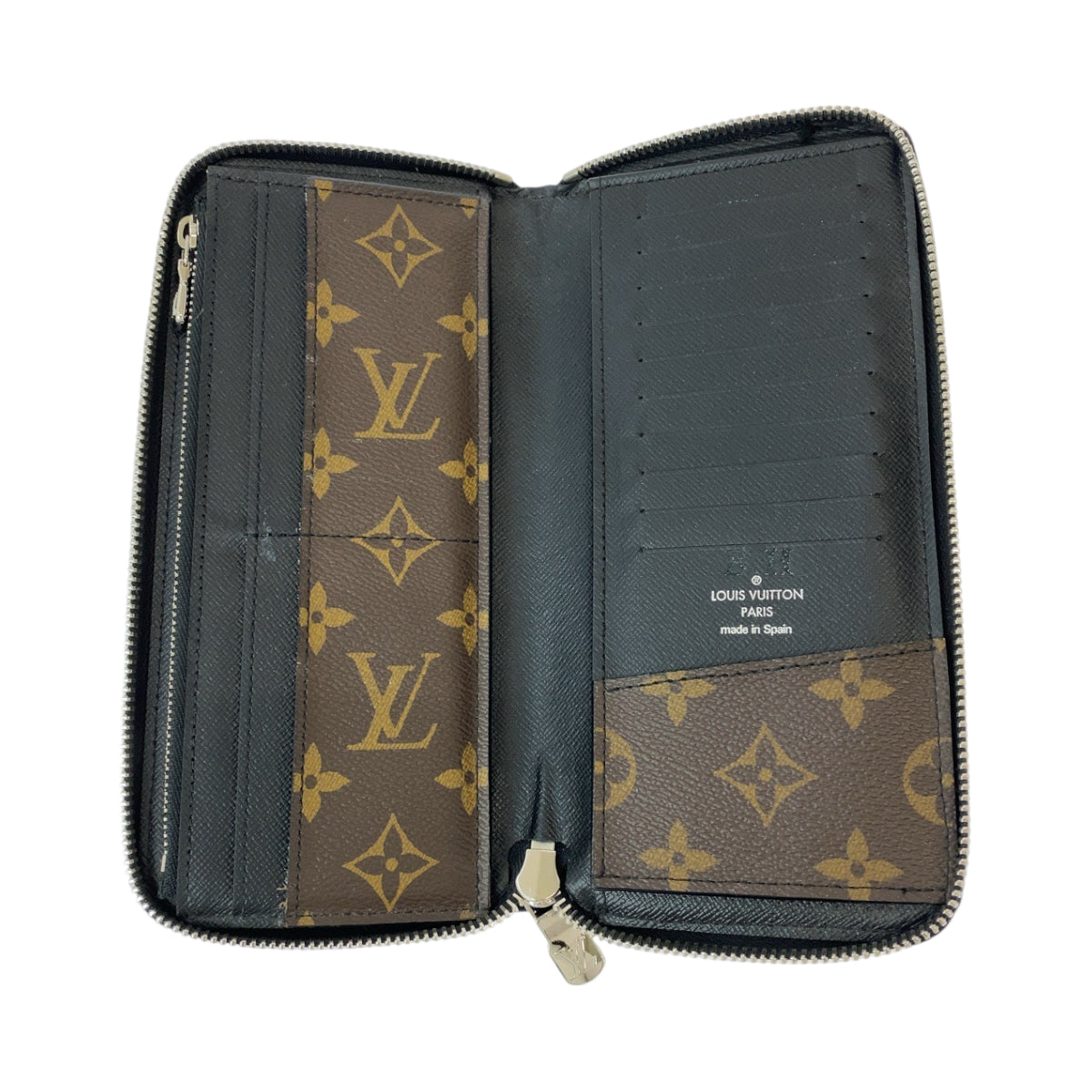 12794
LOUIS VUITTON ルイ ヴィトン モノグラム マカサー ヴェルティカル 男女兼用 ブラウン ゴールド金具 PVC M60109 長財布 ラウンドファスナー メンズ