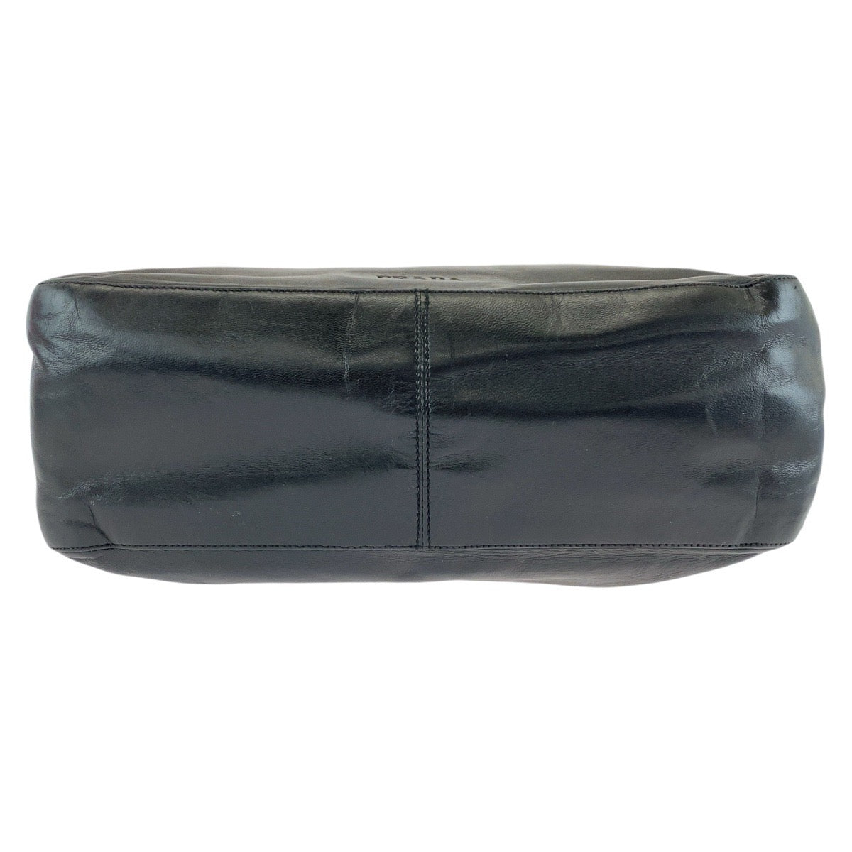 13164
PRADA プラダ プラチェーン ブラック シルバー金具 レザー / プラスチック トートバッグ ハンドバッグ レディース