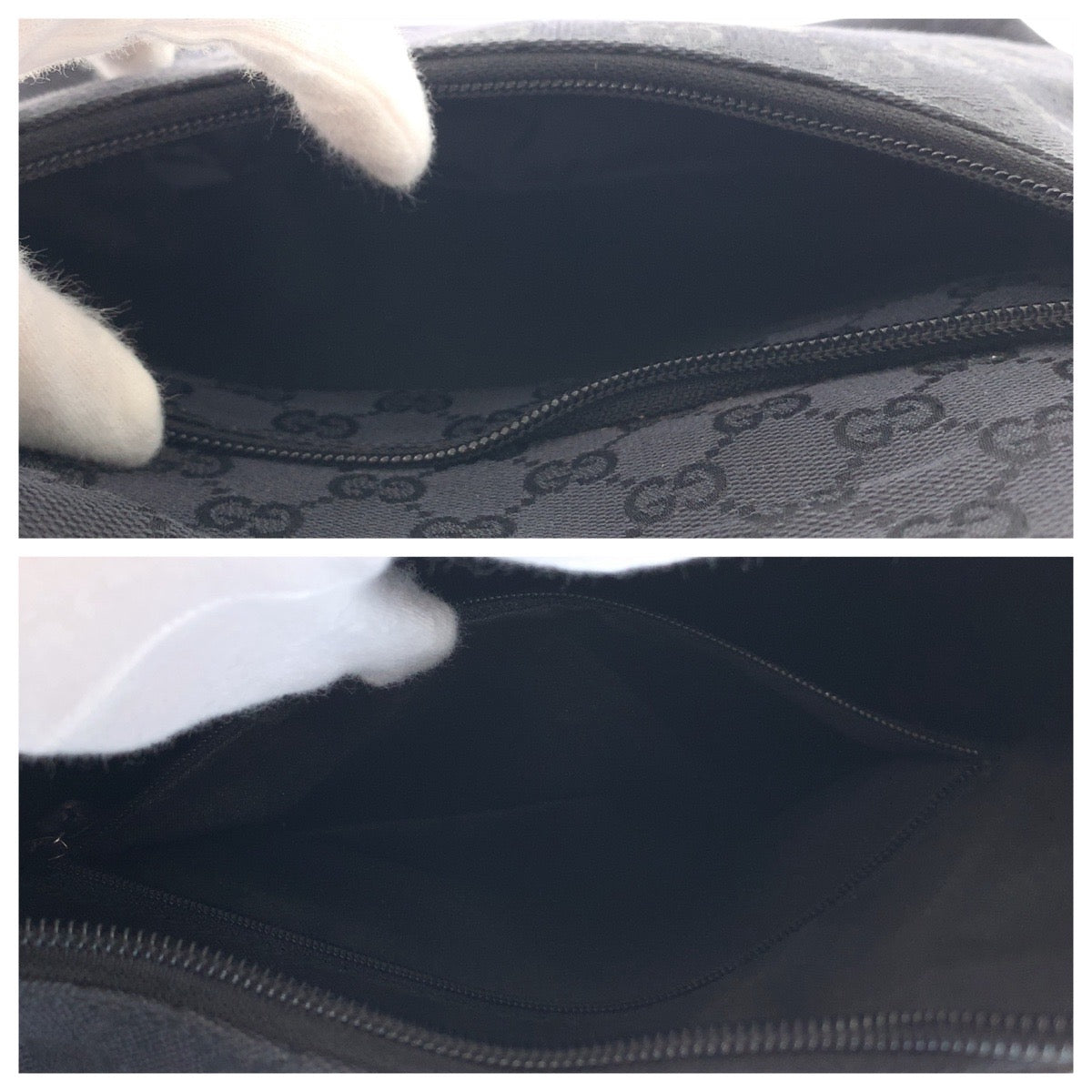 111842
GUCCI グッチ ホーボー ブラック 黒 シルバー金具 GGキャンバス 001 3386 ショルダーバッグ レディース
