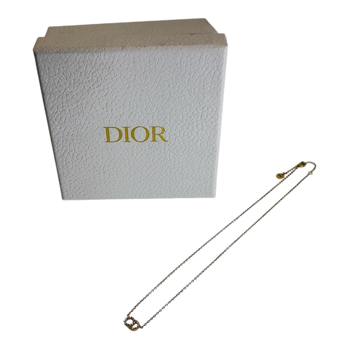 13228
Dior ディオール クレール ディー リュヌ ゴールド メタル / ラインストーン ネックレス CDロゴ レディース