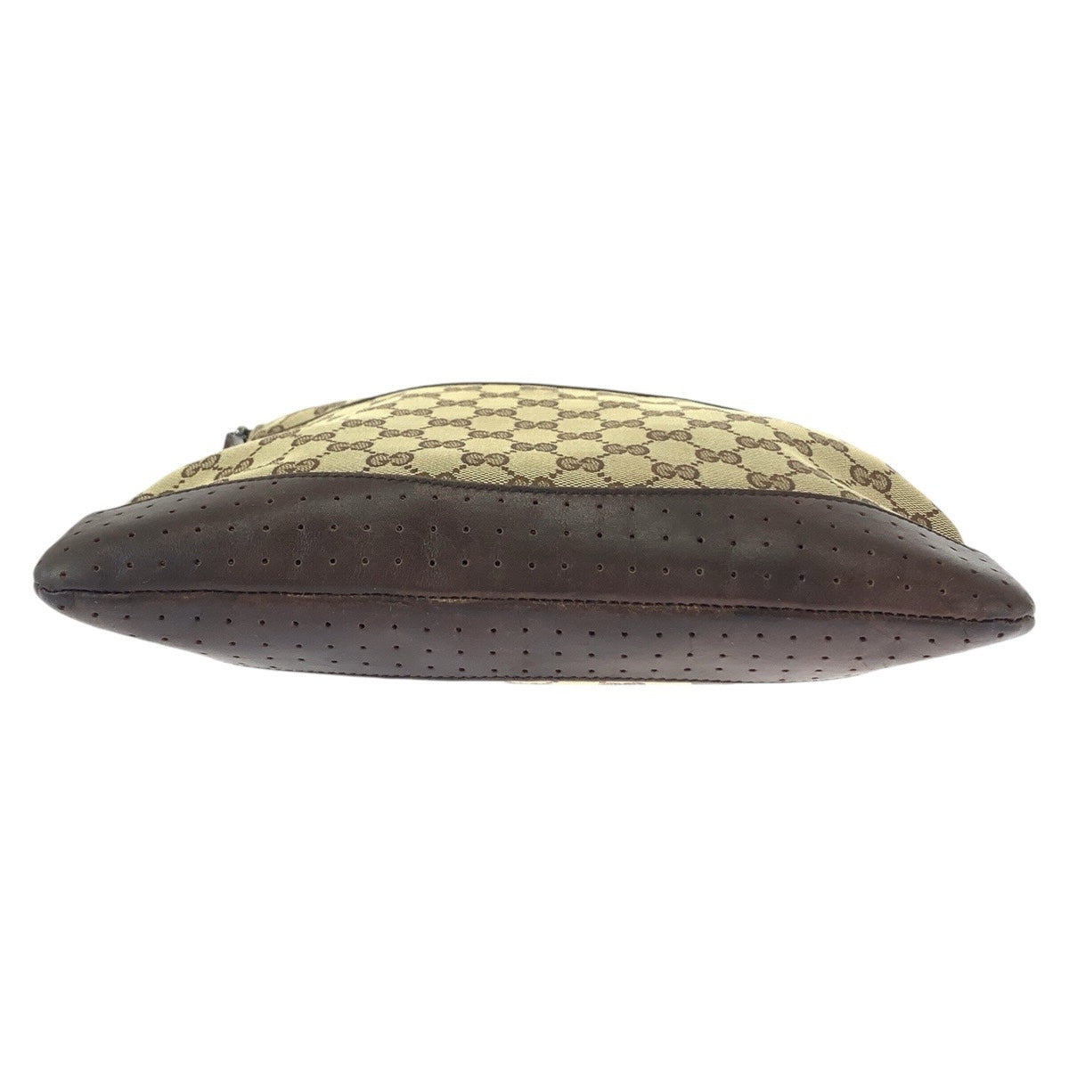 13234
GUCCI グッチ ブラウン ベージュ ゴールド金具 GGキャンバス / レザー 145857 ショルダーバッグ メッセンジャーバッグ レディース