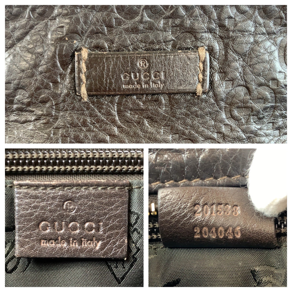 13252
GUCCI グッチ グッチシマ 男女兼用 ブラウン ゴールド金具 レザー 201538 斜め掛け ショルダーバッグ ポシェット メンズ