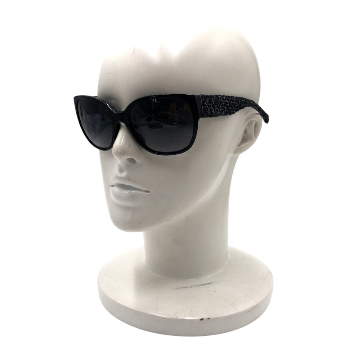 13262
CHANEL シャネル ココマーク ツイードテンプル ブラック 黒 プラスチック 5237-A c.501/T3 52□18 サングラス 偏光レンズ POLARIZED バタフライ レディース