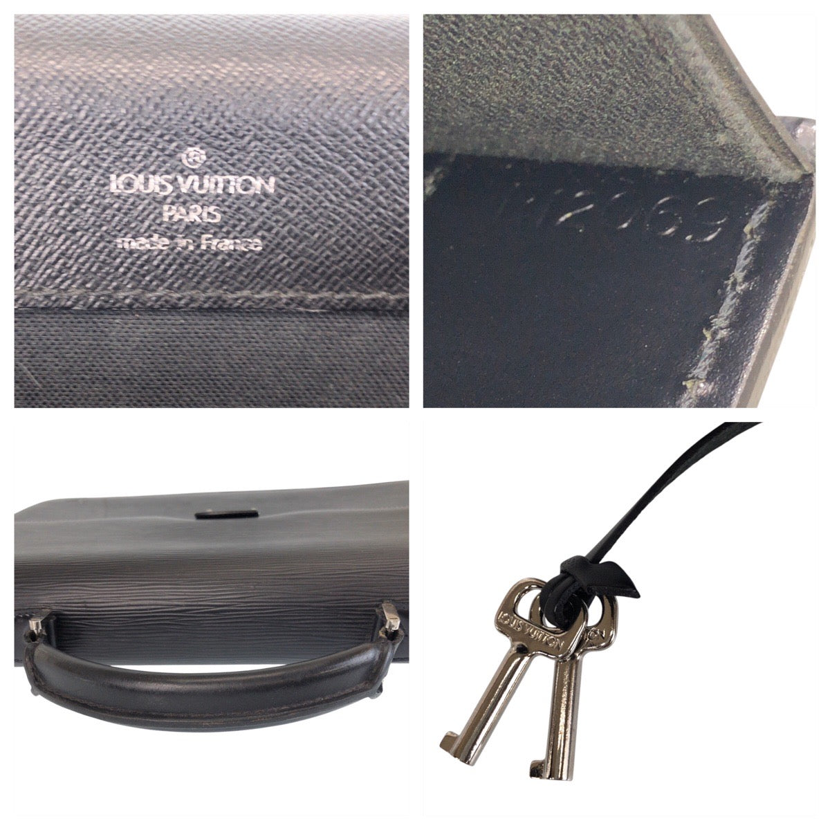 13266
LOUIS VUITTON ルイヴィトン エピ ロブスト ノワール ブラック 黒 シルバー金具 エピレザー M54532 ビジネスバッグ ブリーフケース メンズ
