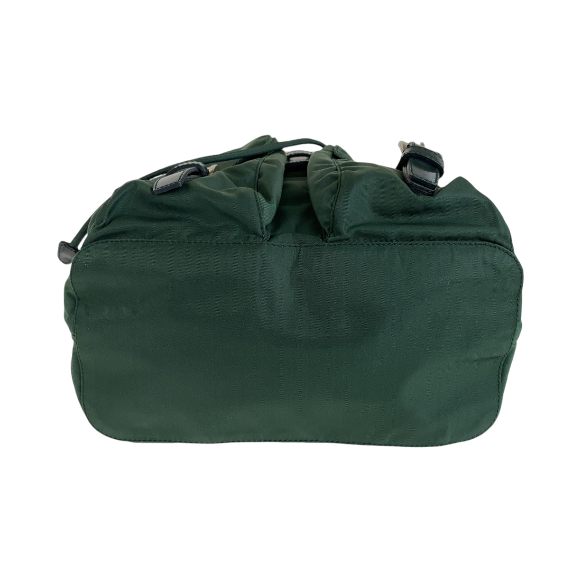 13270
PRADA プラダ テスート 三角ロゴプレート グリーン シルバー金具 ナイロン B6677 リュックサック バックパック レディース