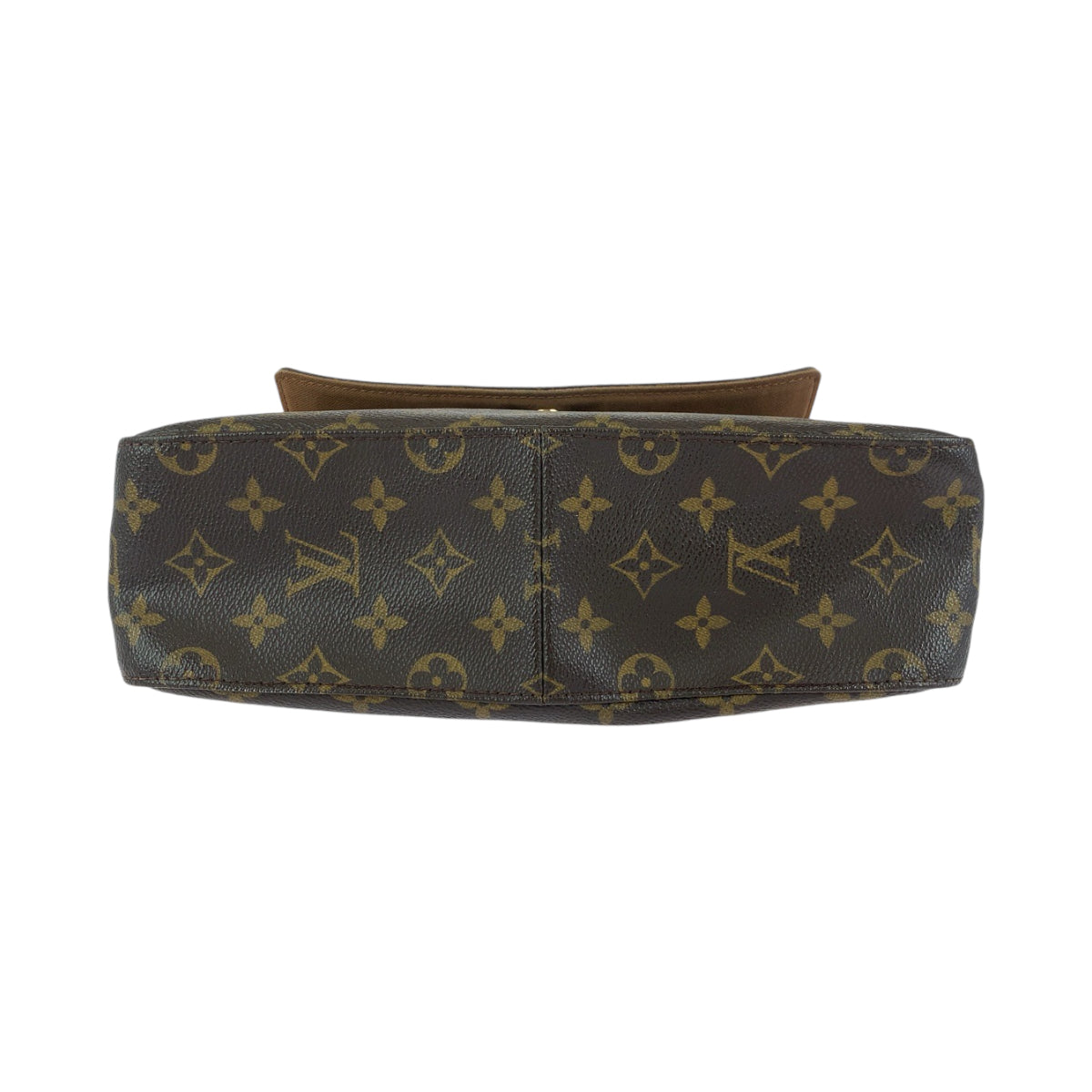 13289
LOUIS VUITTON ルイヴィトン モノグラム ミニルーピング ブラウン ゴールド金具 PVC M51147 ワンショルダーバッグ 肩掛け レディース