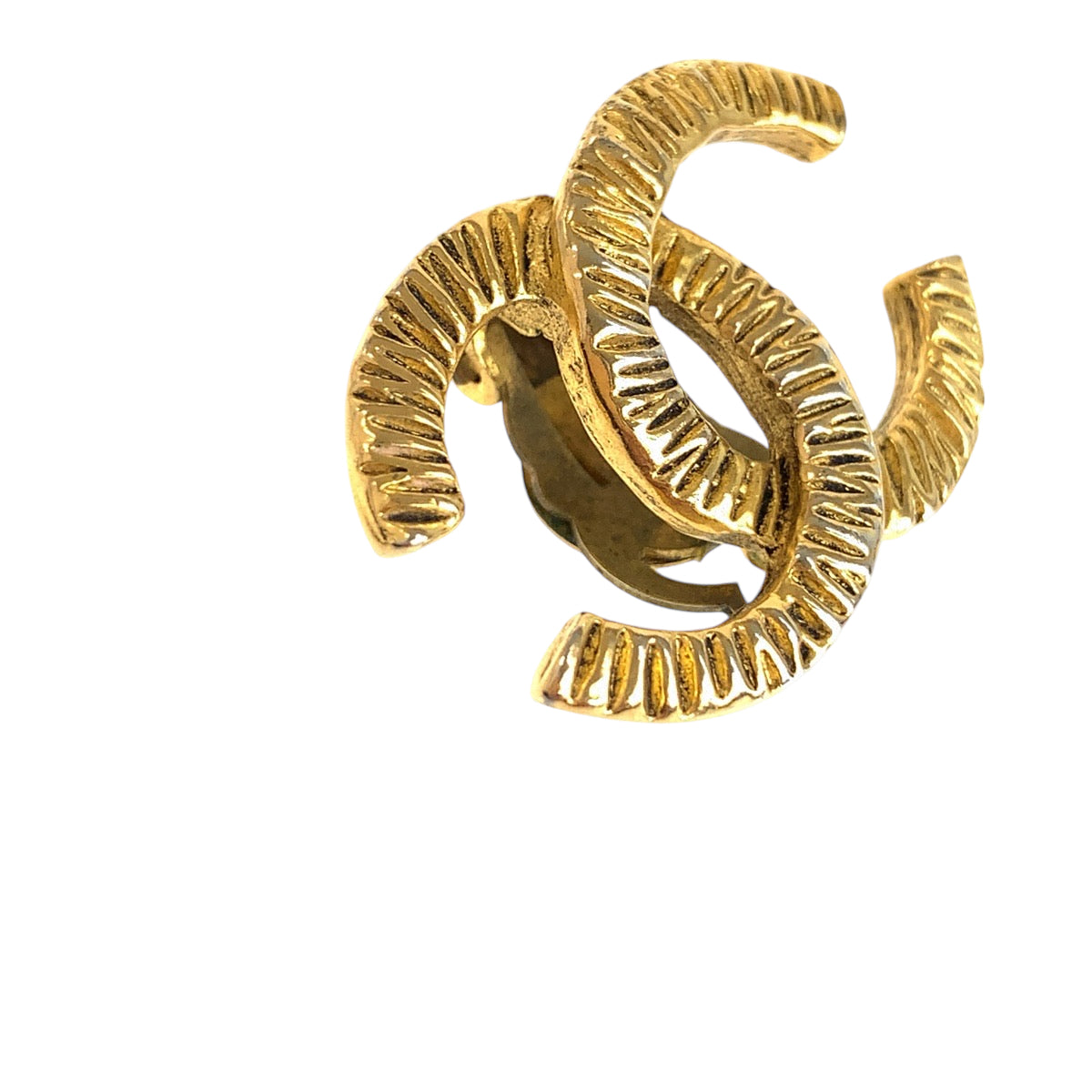 13337
CHANEL シャネル ヴィンテージ ココマーク ゴールド メッキ イヤリング レディース