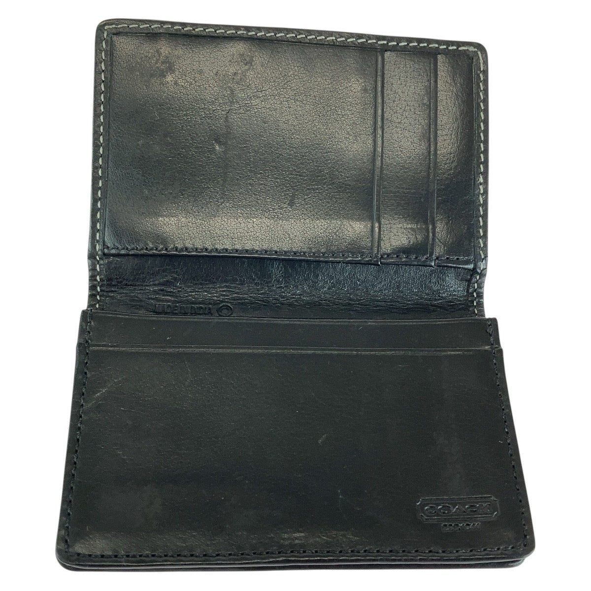 13339
COACH コーチ シグネチャー ブラック 黒 キャンバス / レザー カードケース メンズ ABP5