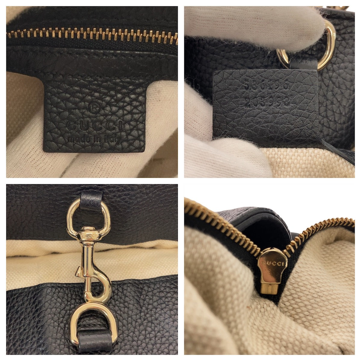 13361
GUCCI グッチ ソーホー インターロッキング ブラック 黒 ゴールド金具 レザー 536196 トートバッグ ショルダーバッグ レディース