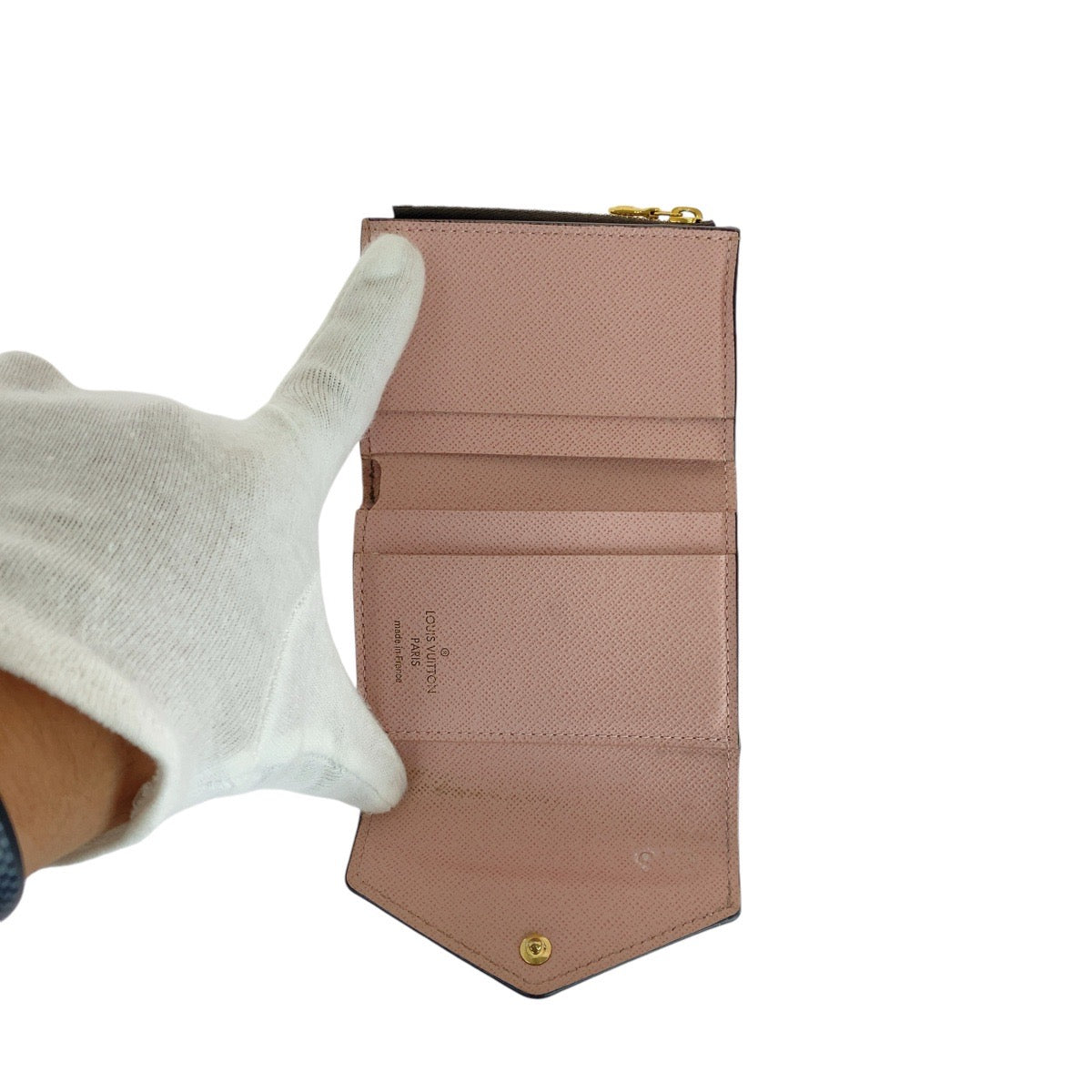 12780
LOUIS VUITTON ルイヴィトン モノグラム ポルトフォイユ ゾエ ローズバレリーヌ ピンク ブラウン ゴールド金具 レザー / PVC M62933 折財布 コンパクトウォレット レディース