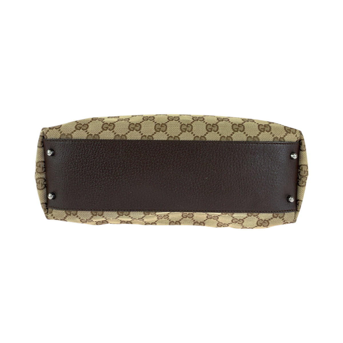 13452
GUCCI グッチ ベージュ ブラウン シルバー金具 GGキャンバス 113009 ボストンバッグ ハンドバッグ レディース