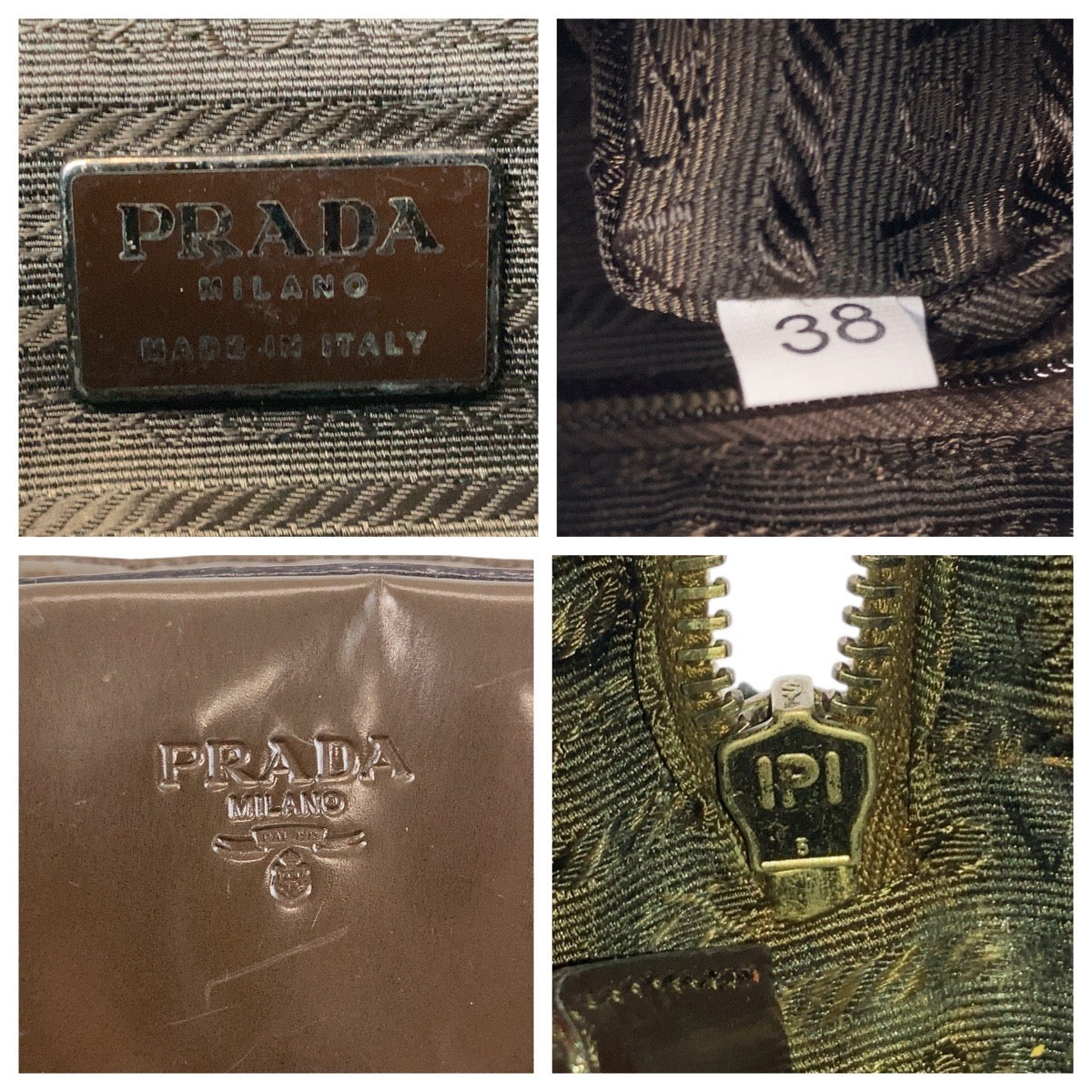 13473
PRADA プラダ ブラウン シルバー金具 パテントレザー 斜め掛け ショルダーバッグ ポシェット レディース