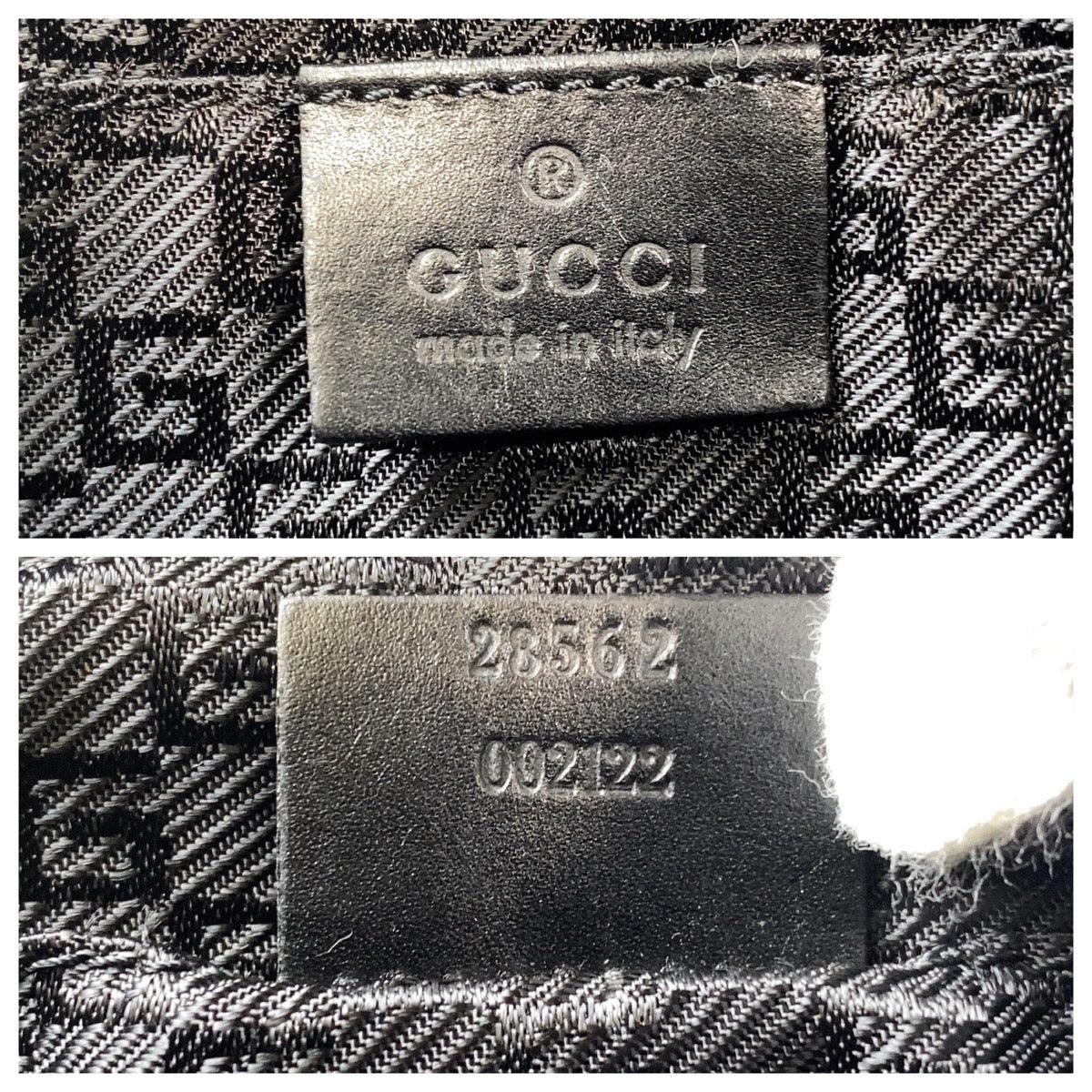 13486
GUCCI グッチ ブラック 黒 シルバー金具 ナイロン / レザー 28562 斜め掛け ショルダーバッグ メッセンジャーバッグ レディース
