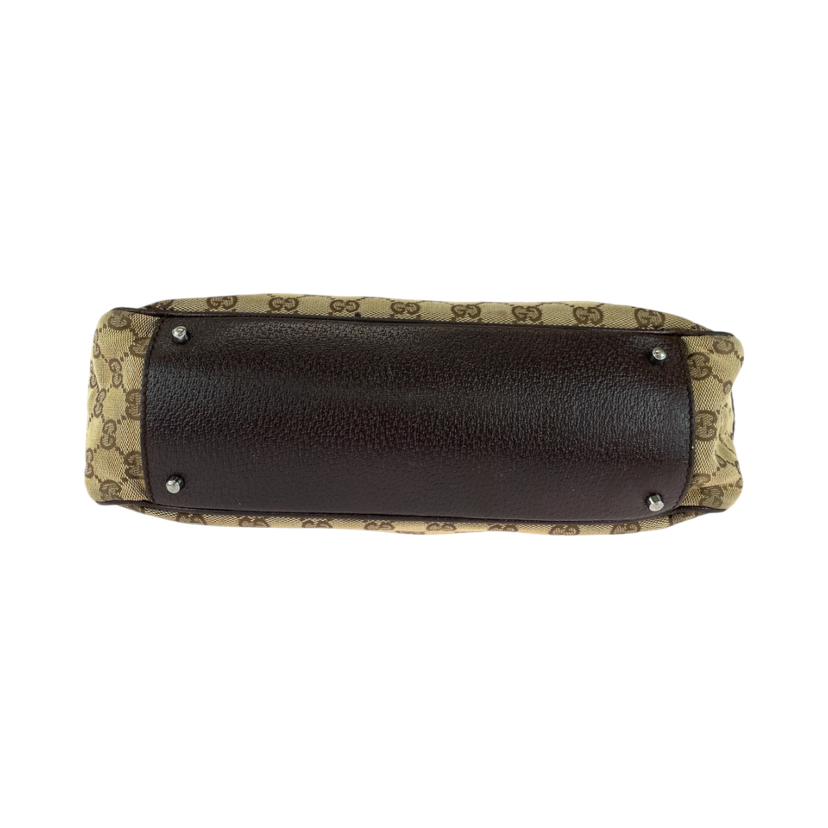 13553
GUCCI グッチ ブラウン ベージュ シルバー金具 GGキャンバス 113011 トートバッグ ショルダーバッグ レディース