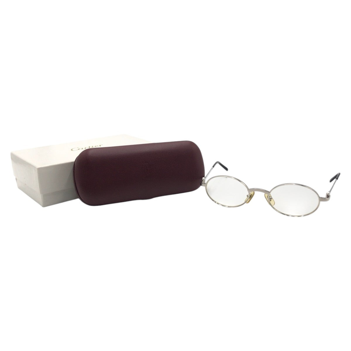 13567
CARTIER カルティエ シルバー メタル 135 50□20 メガネフレーム レディース