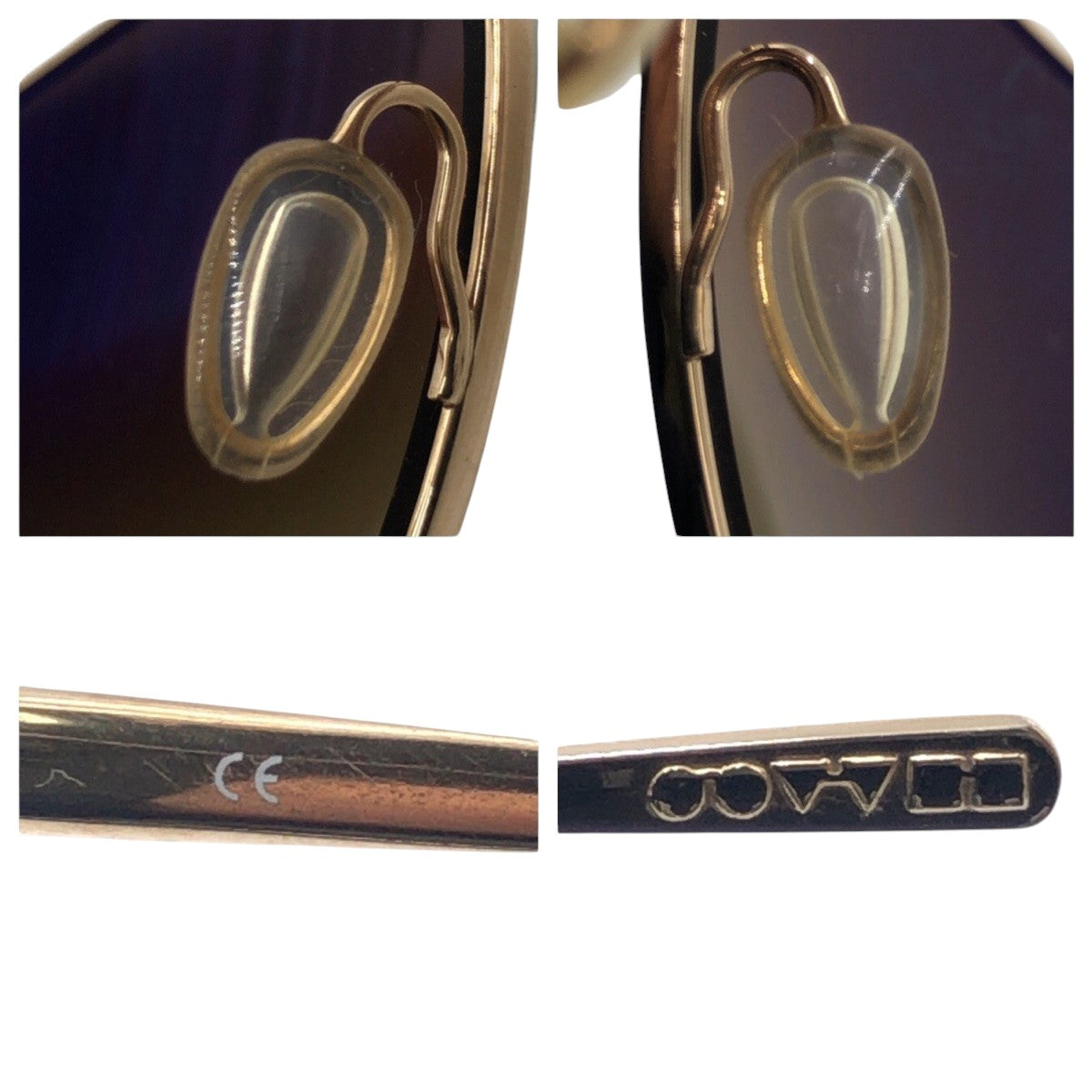 OLIVER PEOPLES Strummer Green Gold Metal 64◻︎13 135 Sunglasses Teardrop Men's