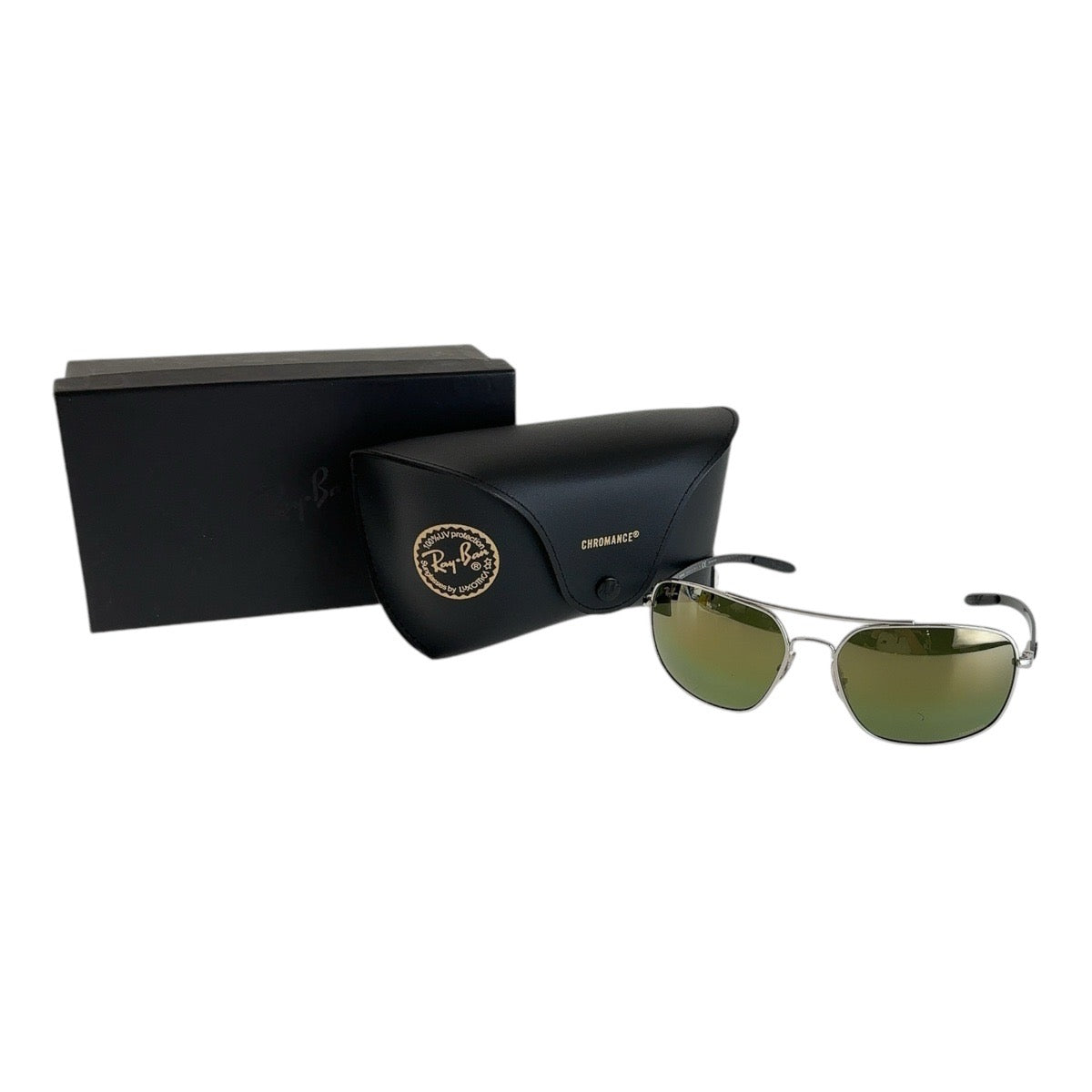 13576
Ray-Ban レイバン CHROMANCE グリーン シルバー金具 メタル / プラスチック RB 8322-CH 003/60 62□17 135 3P サングラス 偏光レンズ スクエア メンズ