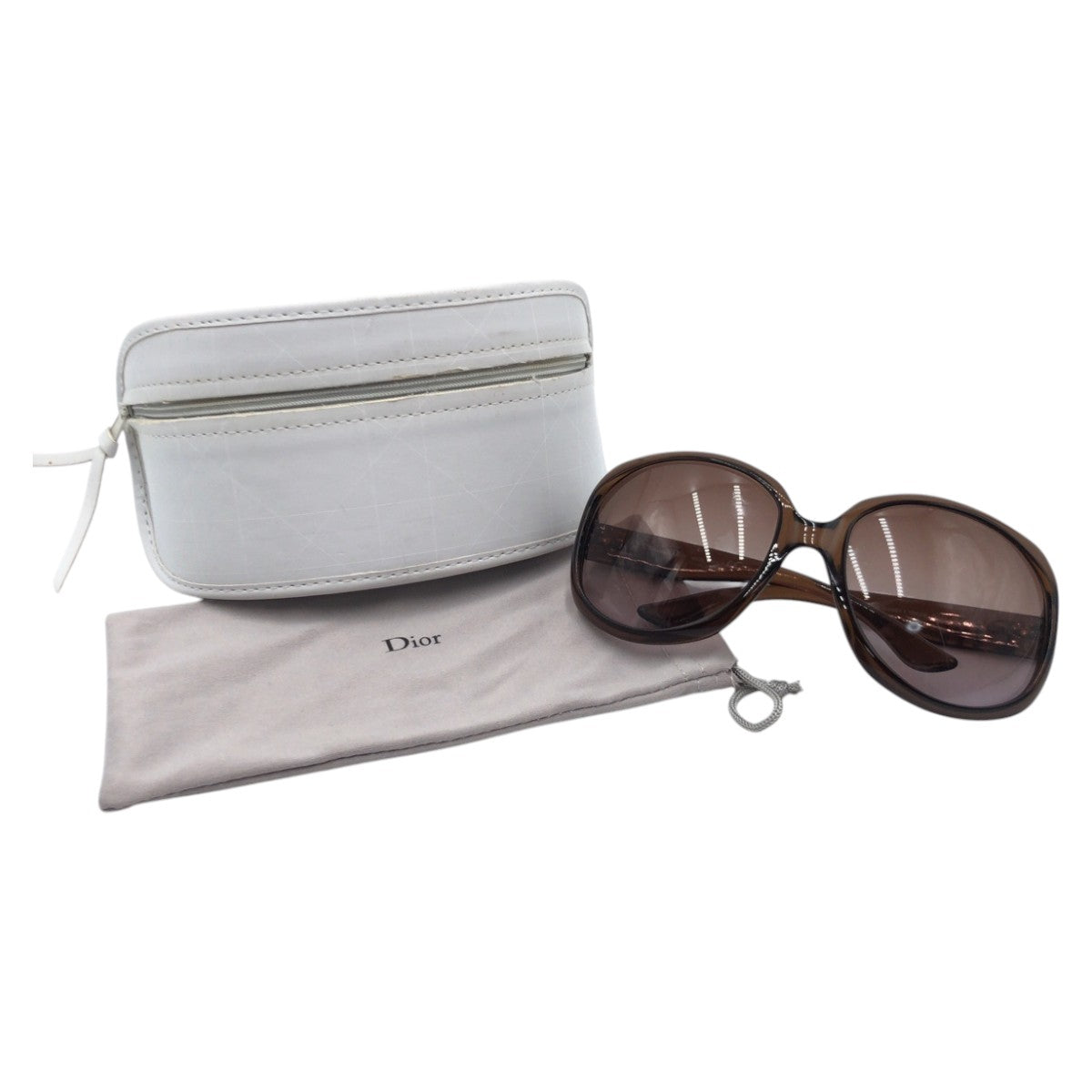 Dior ディオール DIOR GLOSSY ブラウン ゴールド プラスチック 1 KDCQR 6220 125 サングラス バタフライ レディース