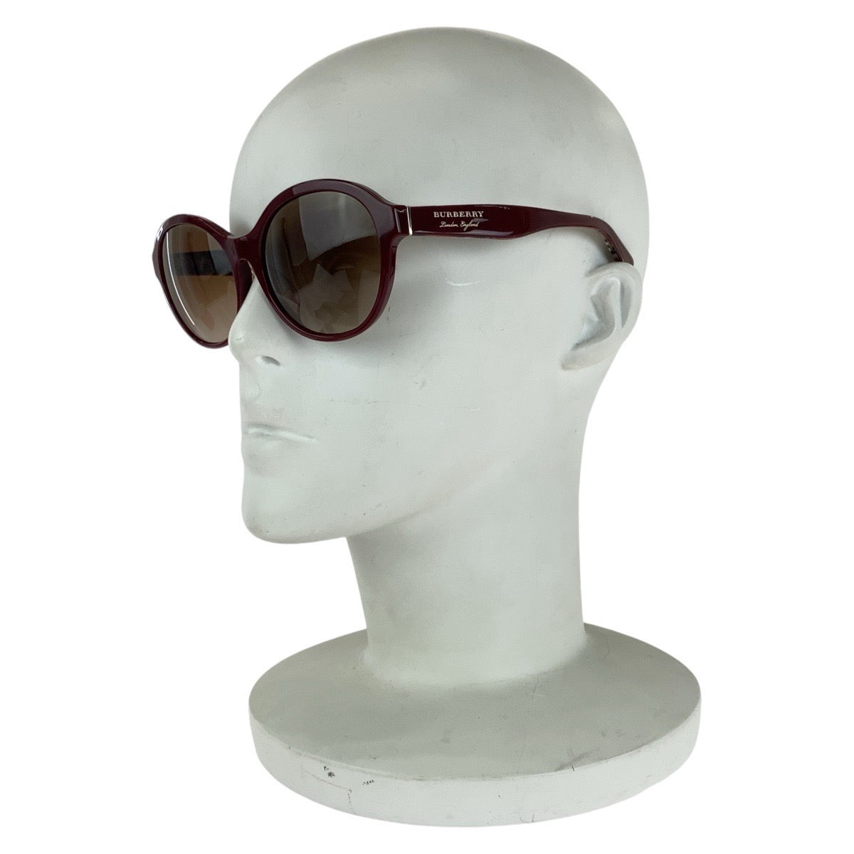 13611
BURBERRY バーバリー チェック柄 ブラウン ゴールド金具 プラスチック B 4274-D 3742/13 5817 140 3N サングラス オーバル レディース