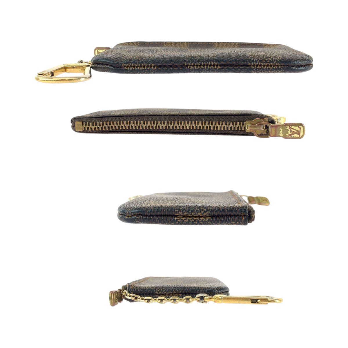 13637
LOUIS VUITTON ルイヴィトン ダミエ ポシェット クレ ブラウン ゴールド金具 PVC N62658 コインケース コインパース レディース