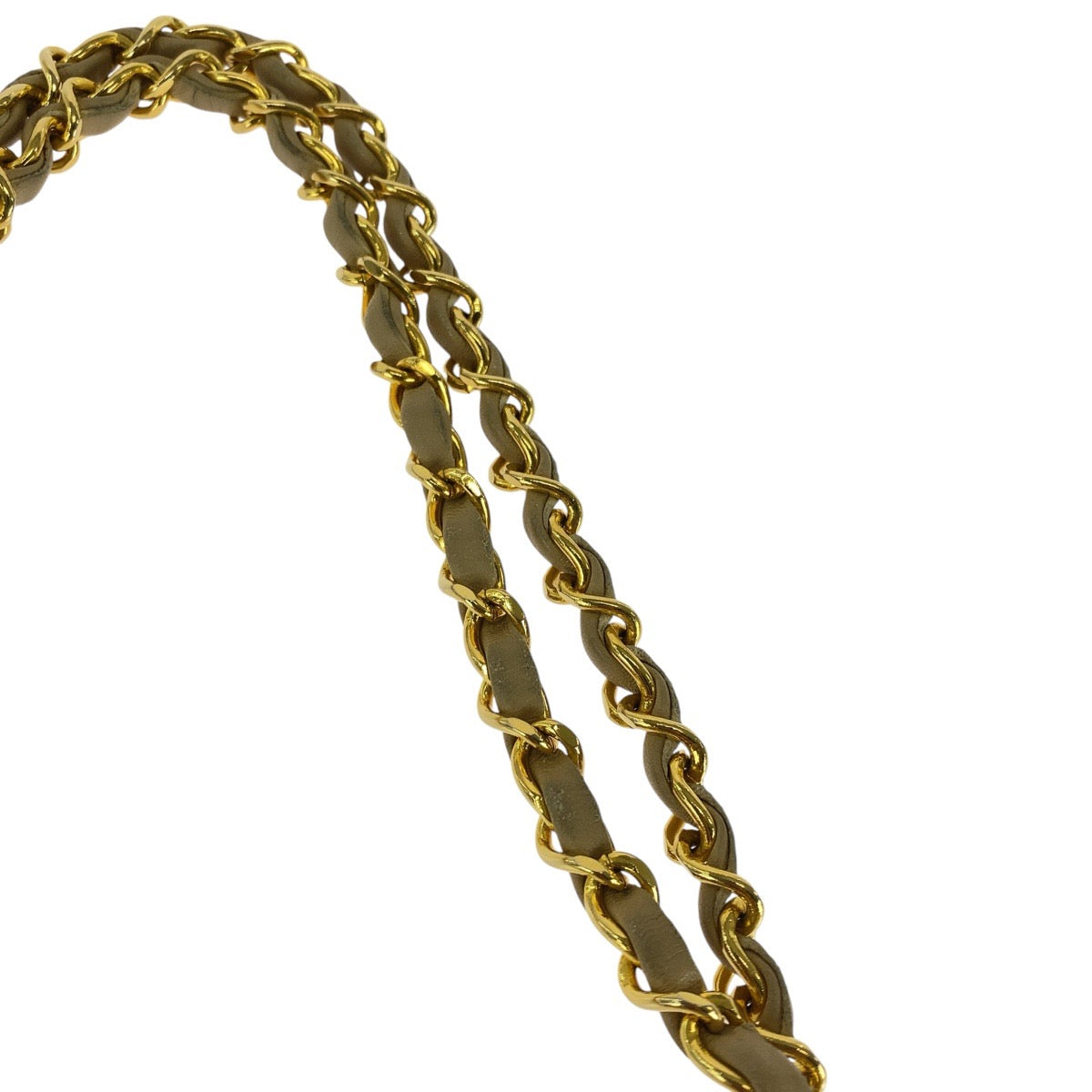 13744
CHANEL シャネル ヴィンテージ マトラッセ ココマーク ターンロック ベージュ ゴールド金具 ラムスキン ショルダーバッグ ポシェット レディース