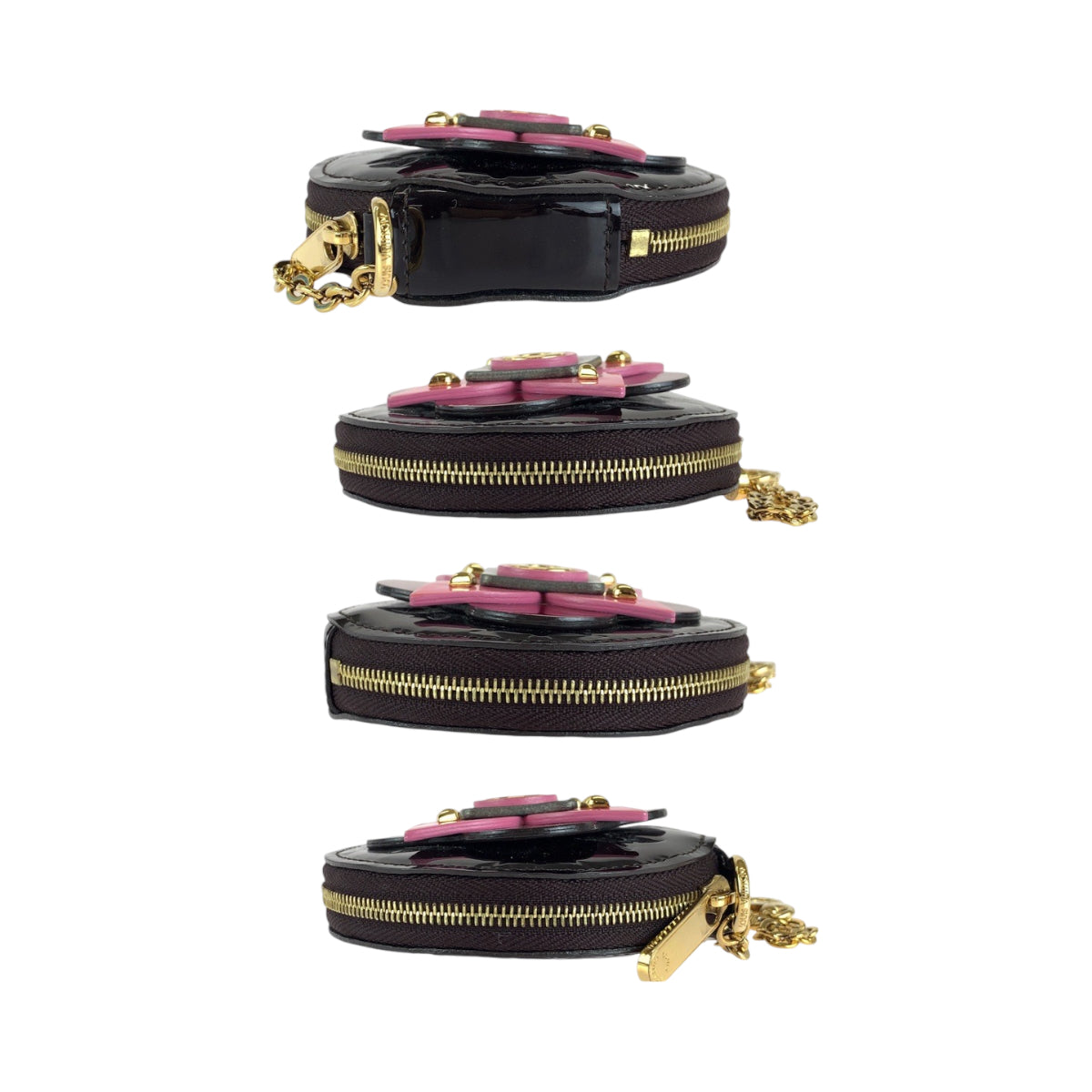 13429
LOUIS VUITTON ルイヴィトン ヴェルニ ポルトモネ ロン アラマント ピンク ゴールド金具 パテントレザー M90495 コインケース レディース