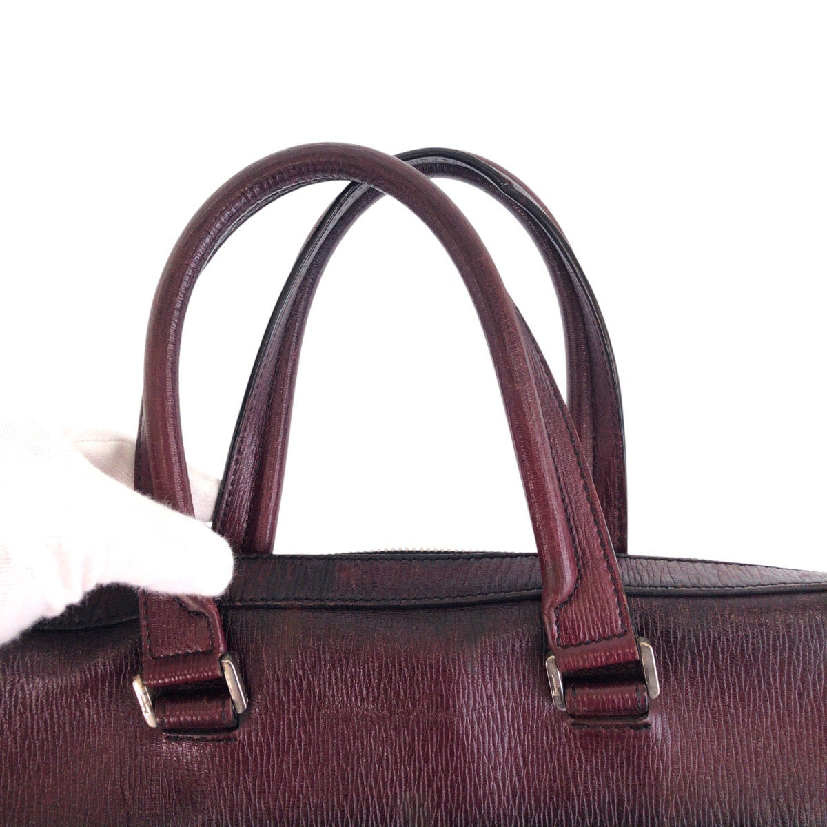 13725
Salvatore Ferragamo サルヴァトーレフェラガモ ワインレッド ボルドー シルバー金具 レザー ビジネスバッグ ブリーフケース メンズ