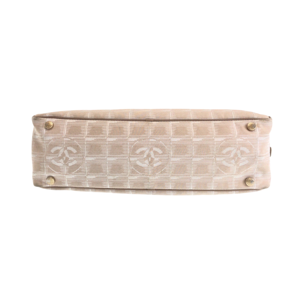 CHANEL シャネル ヴィンテージ ニュートラベルライン ピンク ピンクベージュ ゴールド金具 キャンバス ハンドバッグ ショルダーバッグ レディース