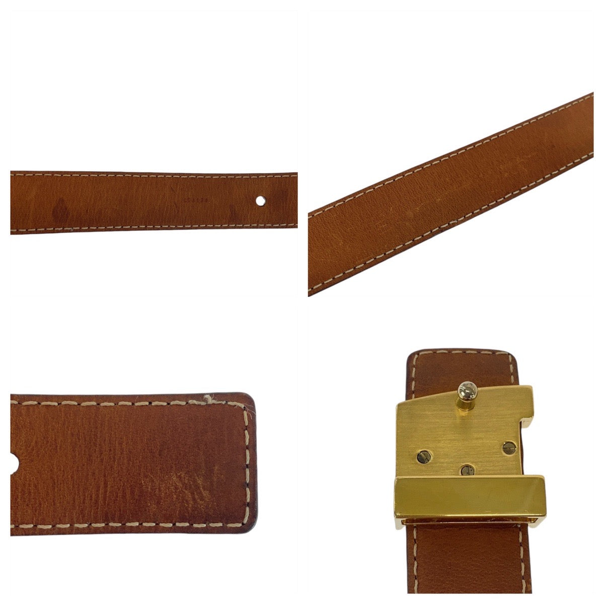 13738
LOUIS VUITTON ルイヴィトン モノグラム サンチュール 75/30 ブラウン ゴールド金具 PVC CT4134 ベルト レディース