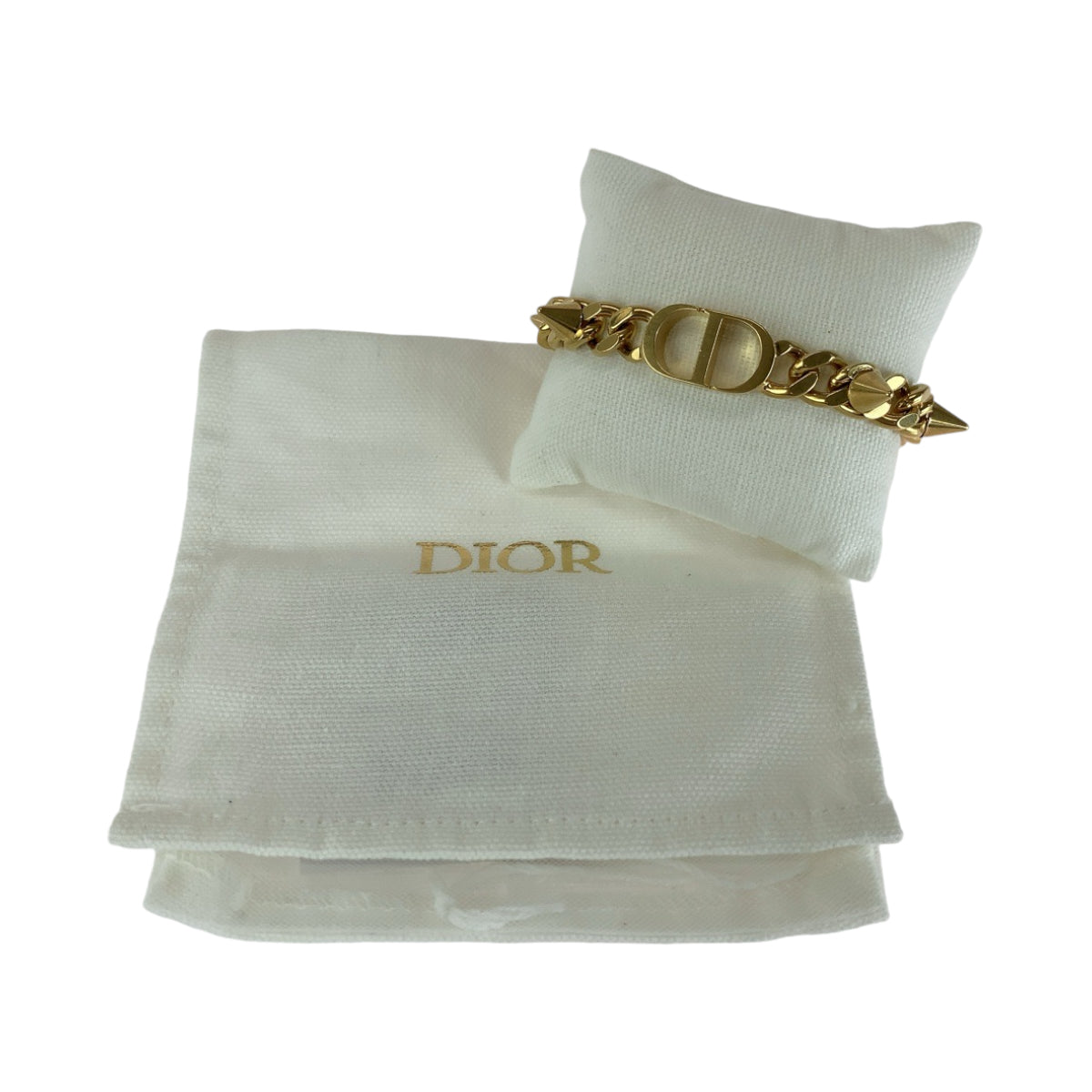 13771
Dior ディオール 30モンテーニュ CDロゴ ゴールド メッキ ブレスレット レディース A38