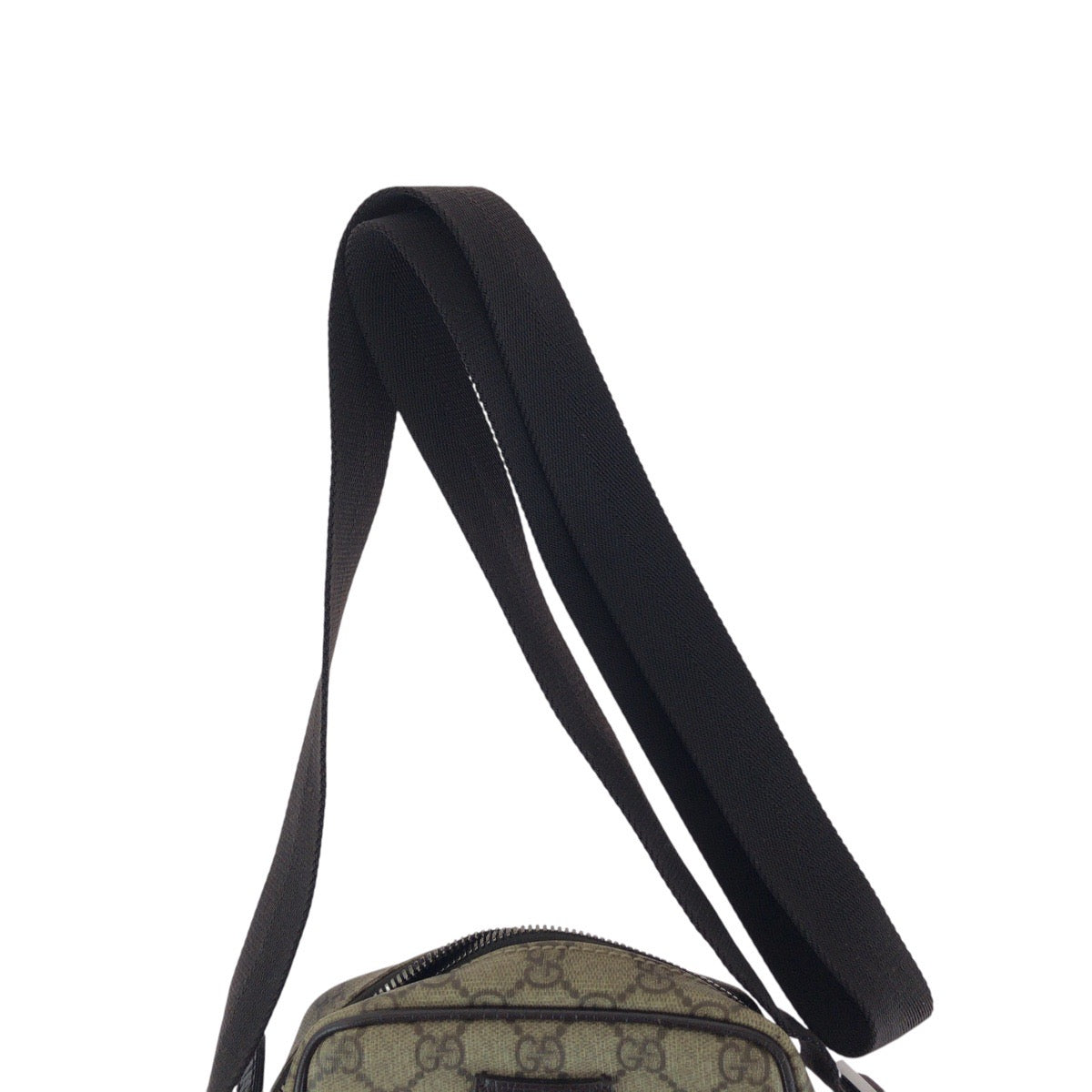 14223
GUCCI グッチ ブラウン シルバー金具 GGスプリームキャンバス / レザー 122754 ショルダーバッグ ポシェット 男女兼用 レディース