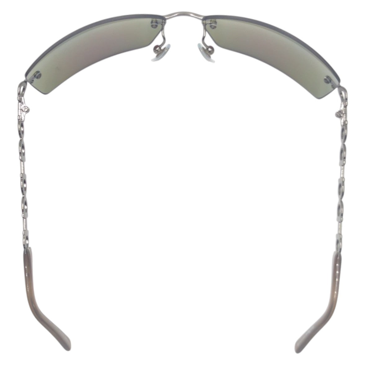 Salvatore Ferragamo サルヴァトーレフェラガモ ミラー シルバー グリーン ミラー メタル 1045 502/F8 62□15 120 サングラス スクエア レディース