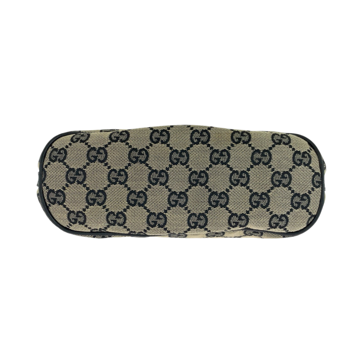 13832
GUCCI グッチ ベージュ ブラック シルバー金具 GGキャンバス 039 1103 ハンドバッグ アクセサリーポーチ レディース