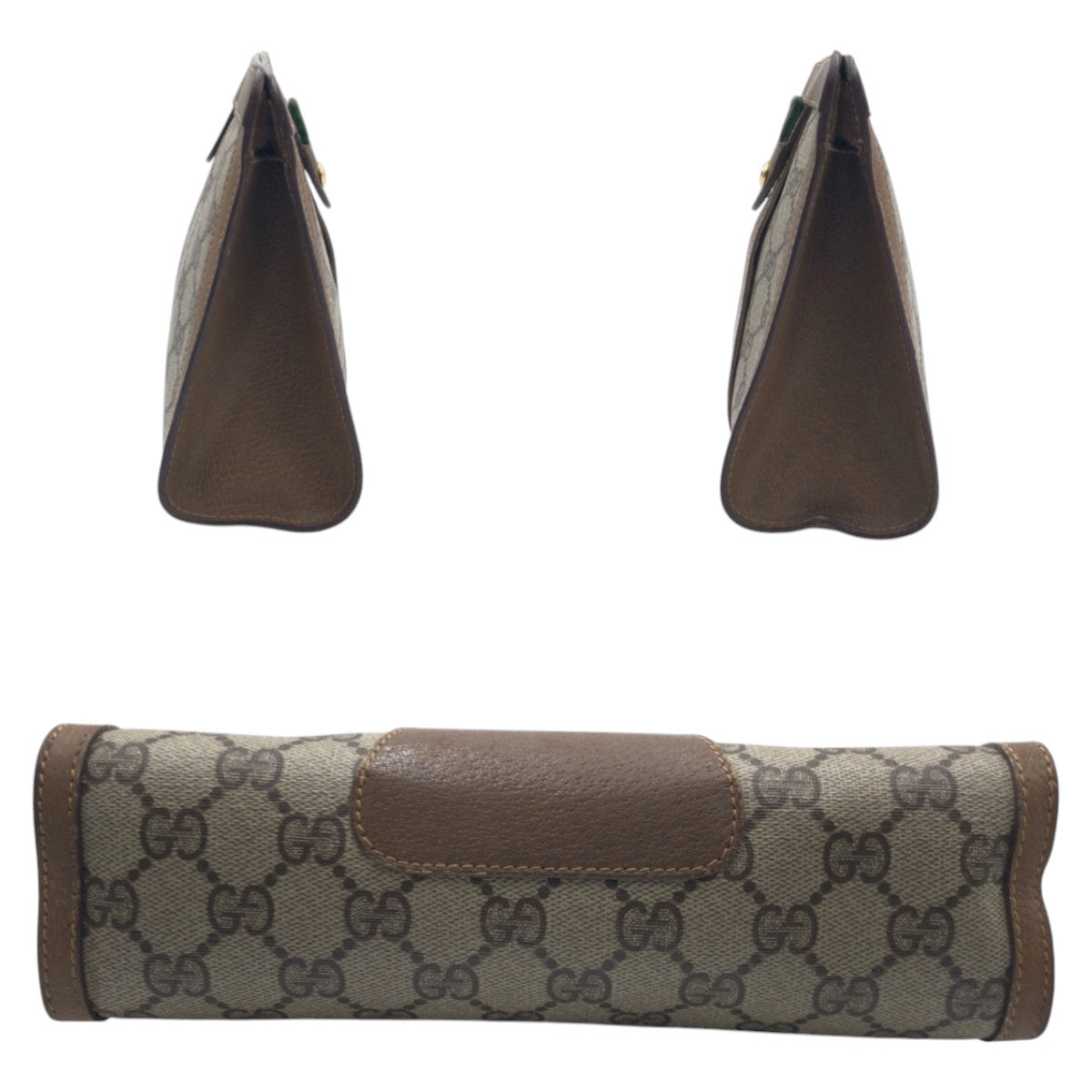 13839
GUCCI グッチ ヴィンテージ シェリーライン オールドグッチ ベージュ ブラウン ゴールド金具 GGスプリームキャンバス 89 01 032 クラッチバッグ セカンドバッグ メンズ