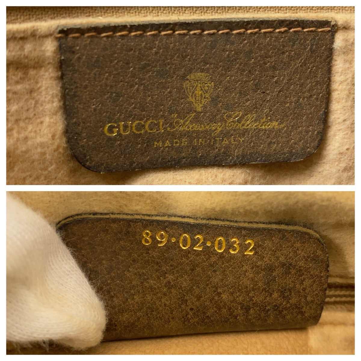 14321
GUCCI グッチ シェリーライン オールドグッチ ベージュ ブラウン ゴールド金具 GGスプリームキャンバス / レザー 89 02 032 斜め掛け ショルダーバッグ ポシェット レディース