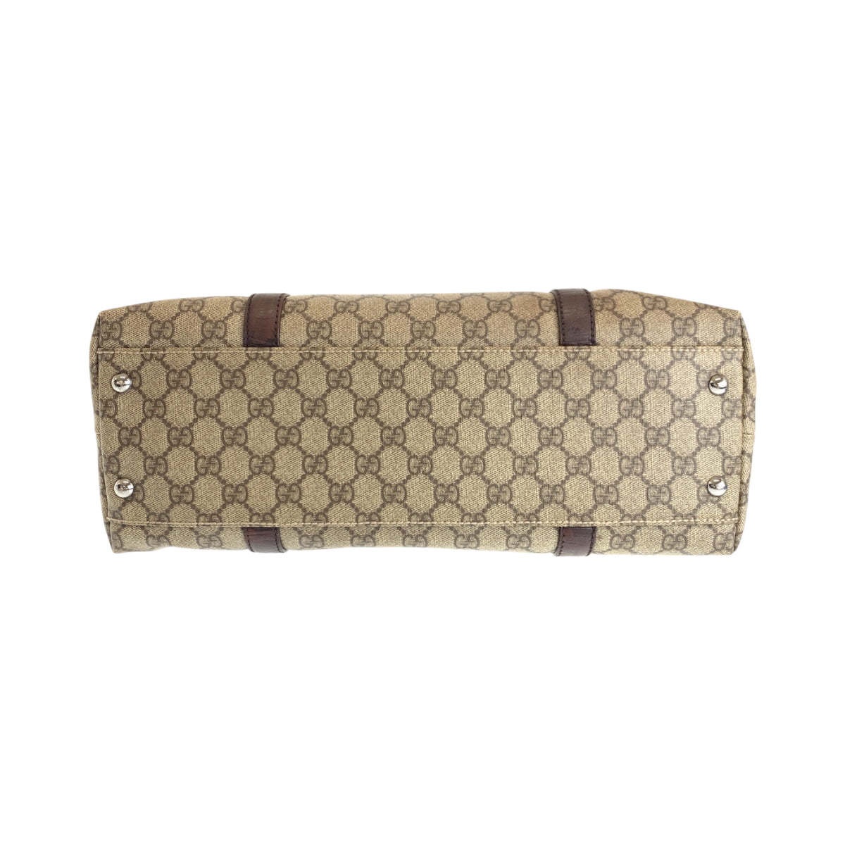 14342
GUCCI グッチ ブラウン ベージュ シルバー金具 GGスプリームキャンバス 204990 トートバッグ ショルダーバッグ レディース
