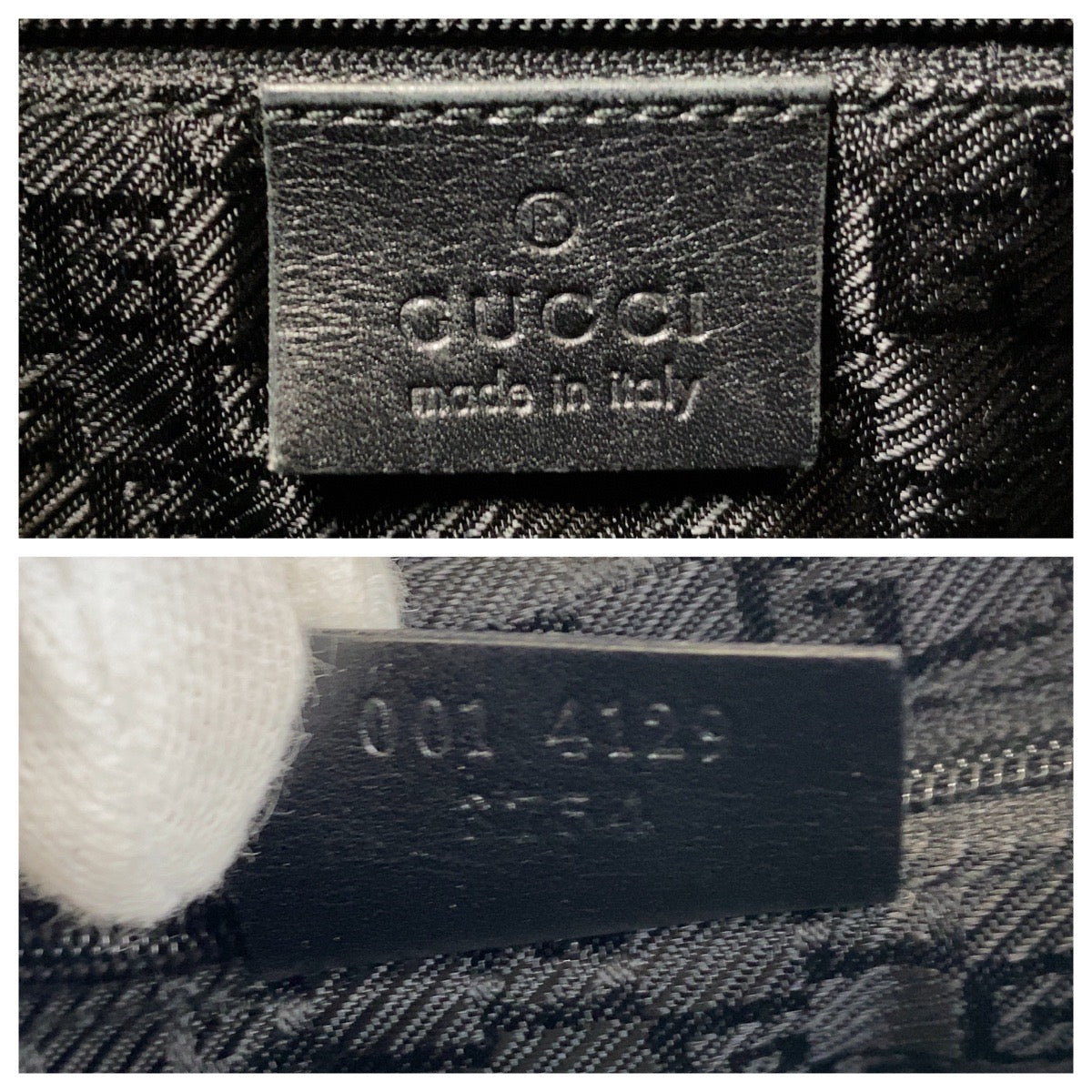 13872
GUCCI グッチ ブラック 黒 ゴールド金具 GGキャンバス 001 4129 ホーボー ショルダーバッグ レディース