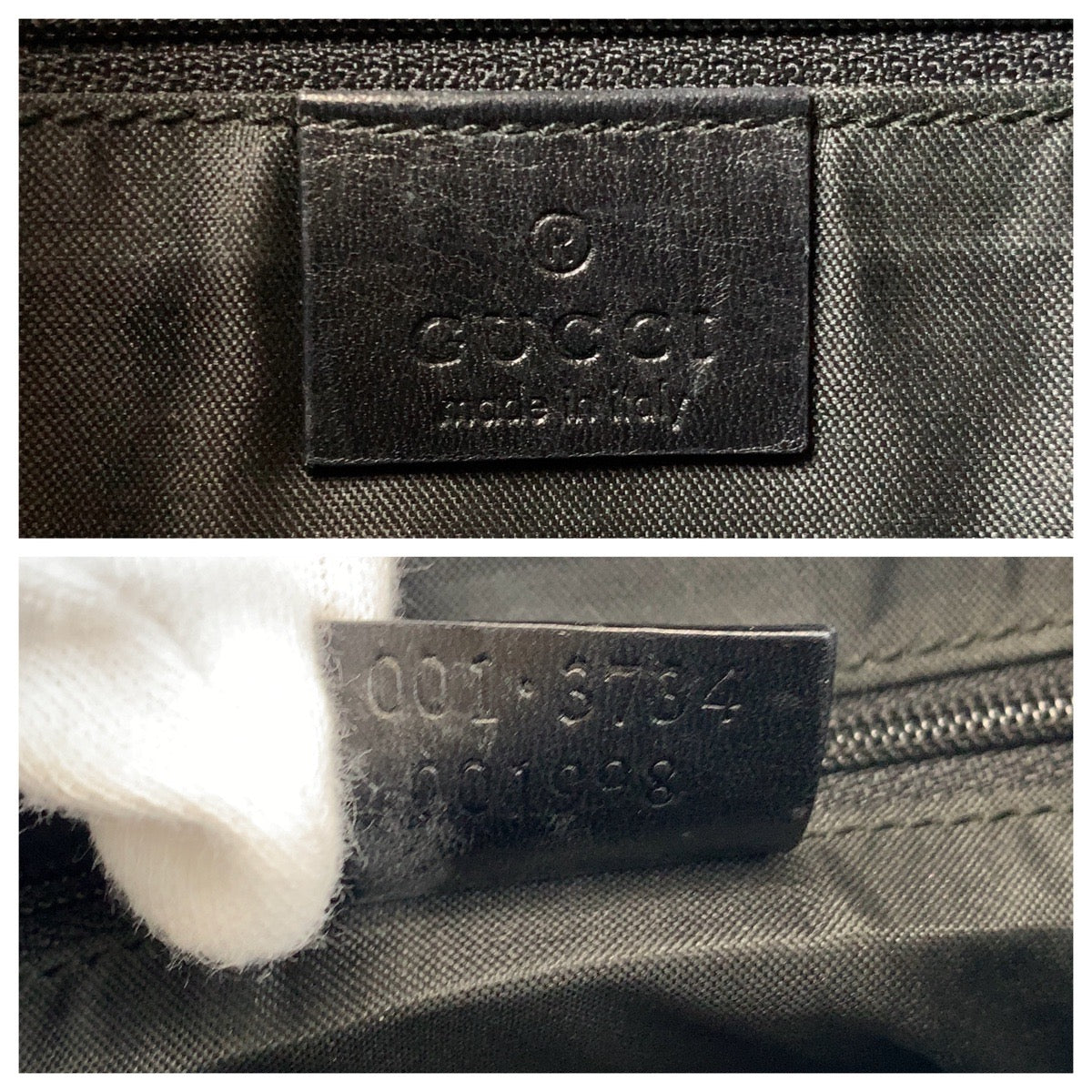 14416
GUCCI グッチ ジャッキー ブラック 黒 GGキャンバス / レザー 001 3734 ショルダーバッグ レディース ABP20