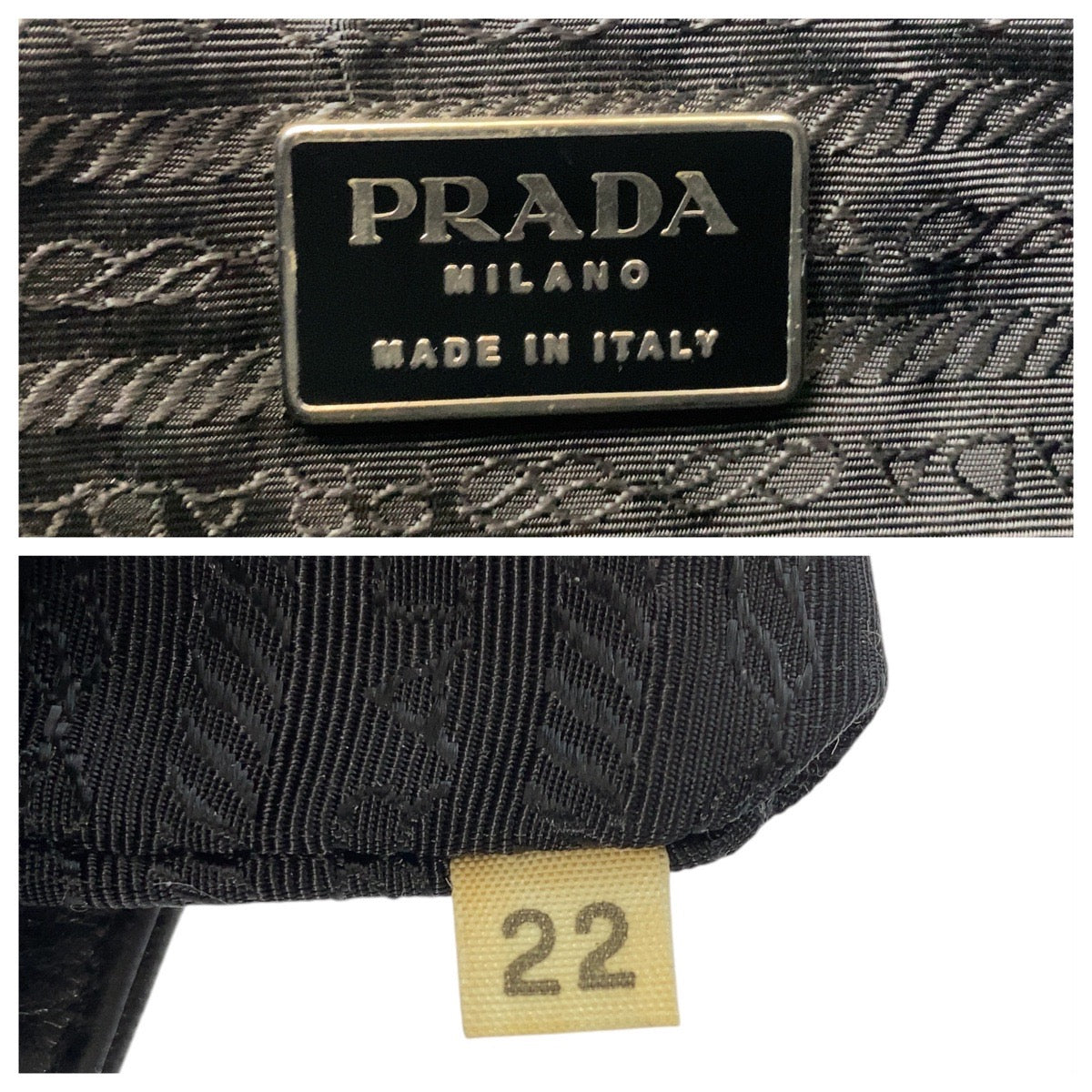 17982
PRADA プラダ ブラック 黒 レザー / プラスチック ショルダーバッグ レディース ABP35