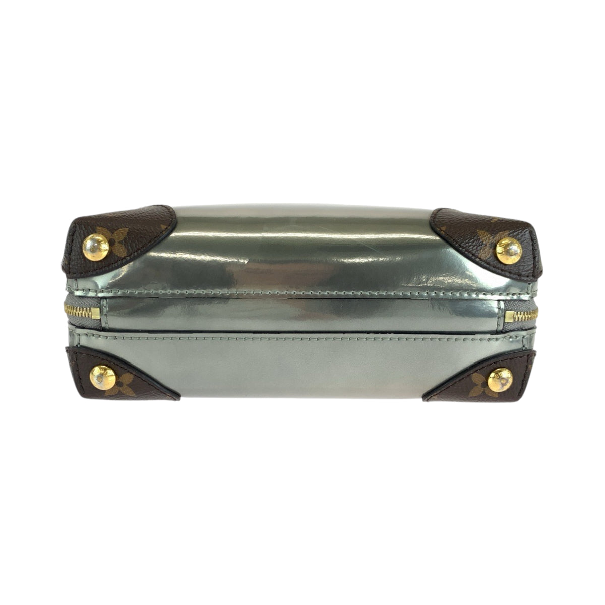 13930
LOUIS VUITTON ルイヴィトン モノグラム ミロワール ヴェニス シルバー ブラウン ゴールド金具 パテントレザー / PVC M52758 ショルダーバッグ ポシェット レディース