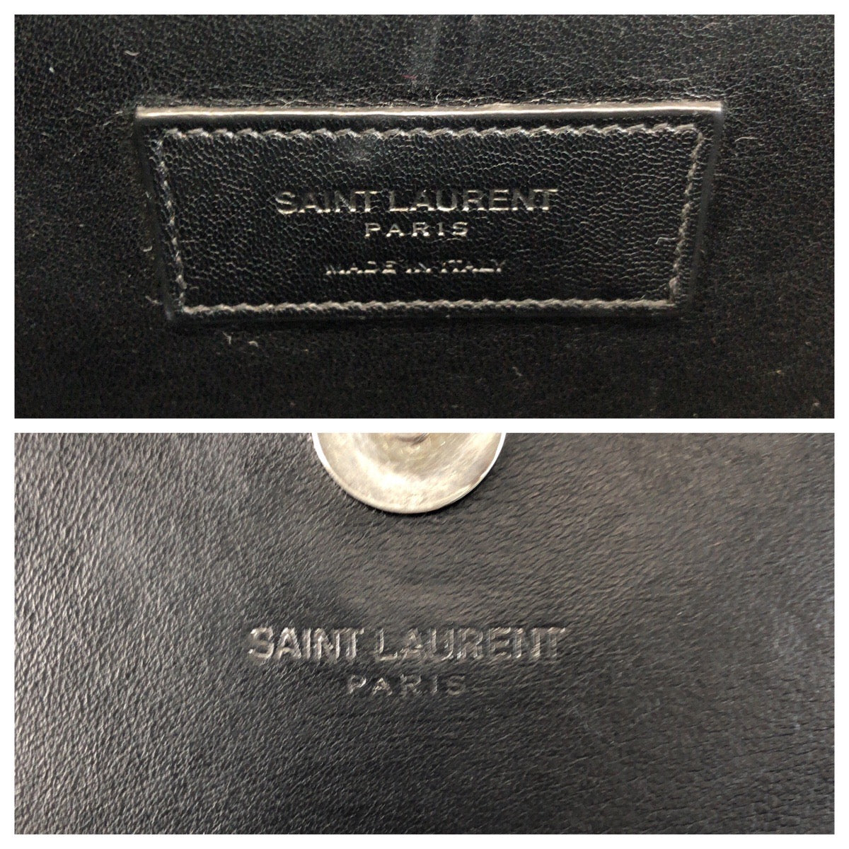 13942
SAINT LAURENT PARIS サンローランパリ YSL クラシック ケイト スタッズ ブラック 黒 シルバー金具 レザー 斜め掛け ショルダーバッグ レディース