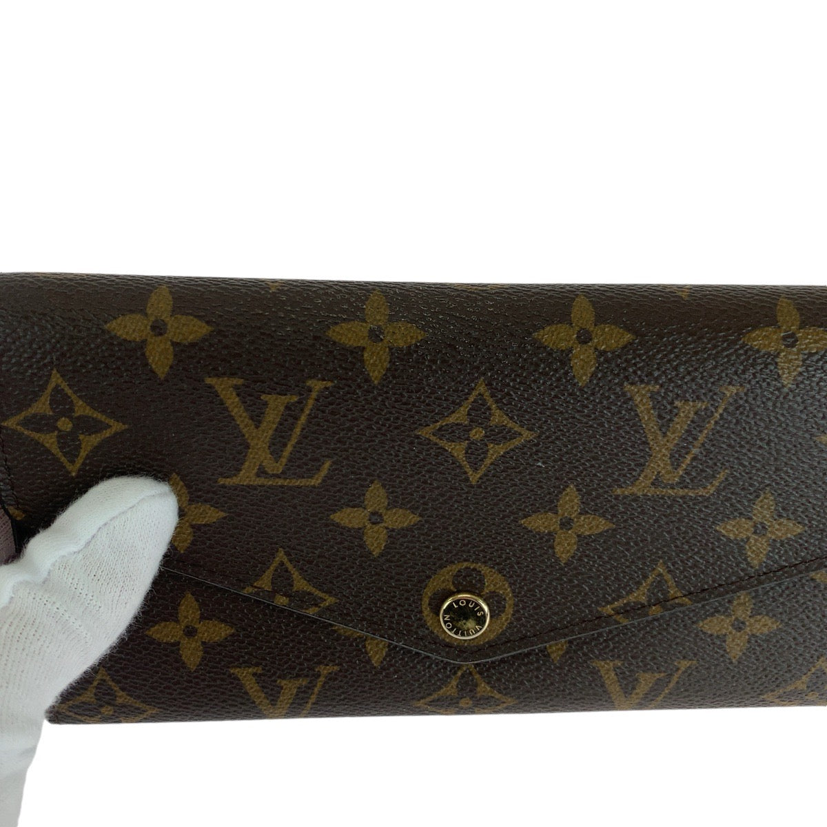 14466
LOUIS VUITTON ルイヴィトン モノグラム ポルトフォイユ サラ ブラウン ピンク ゴールド金具 PVC M62235 長財布 ロングウォレット レディース